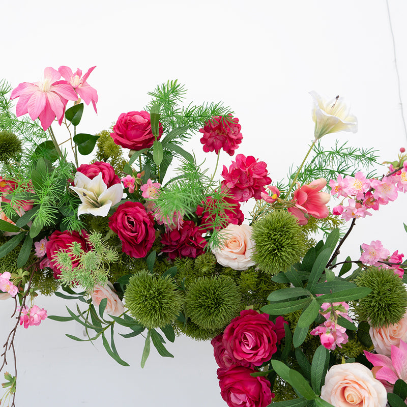 Eleganter Blumenbogen in Mondform für die Hochzeitszeremonie – Künstlicher Blumenbogen für Hochzeiten, Veranstaltungen und besondere Anlässe