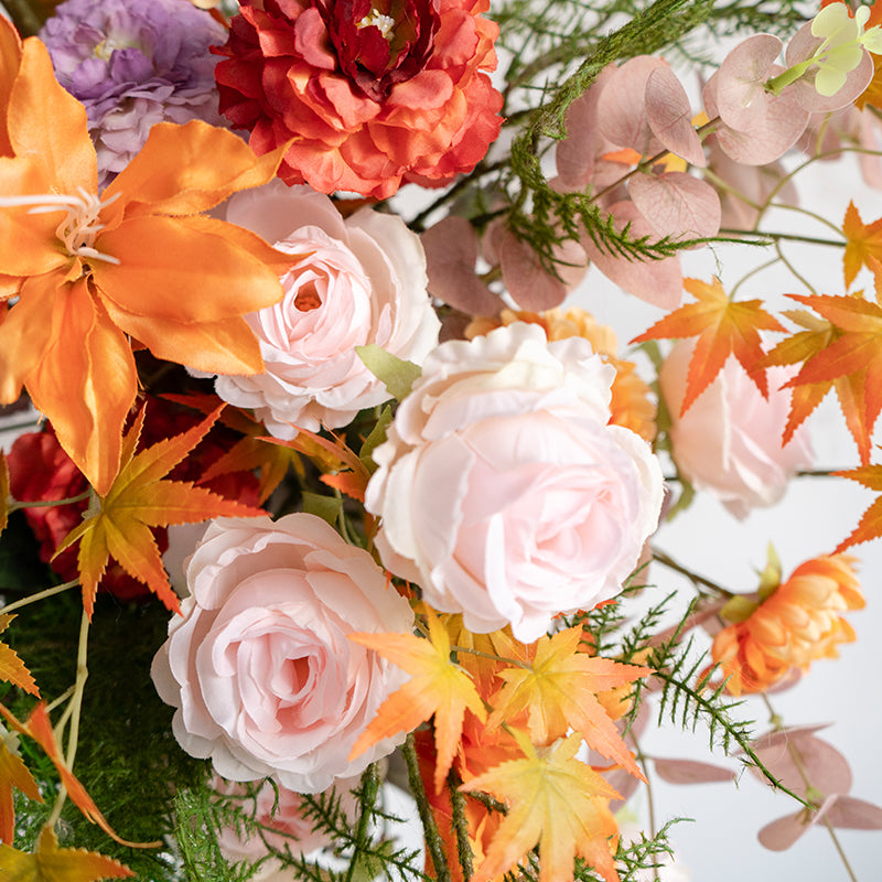 Autumn Floral Arrangement Set, Artificial Flower Decor, Wedding Backdrop, Event Party Decor FA-204