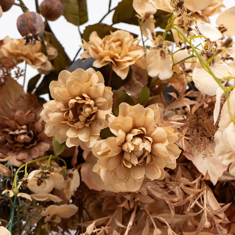 ValarFlower Rustic Brown Floral Arch Set – Artificial Fall Wedding Backdrop for Ceremony, Party & Event Decor FA-325