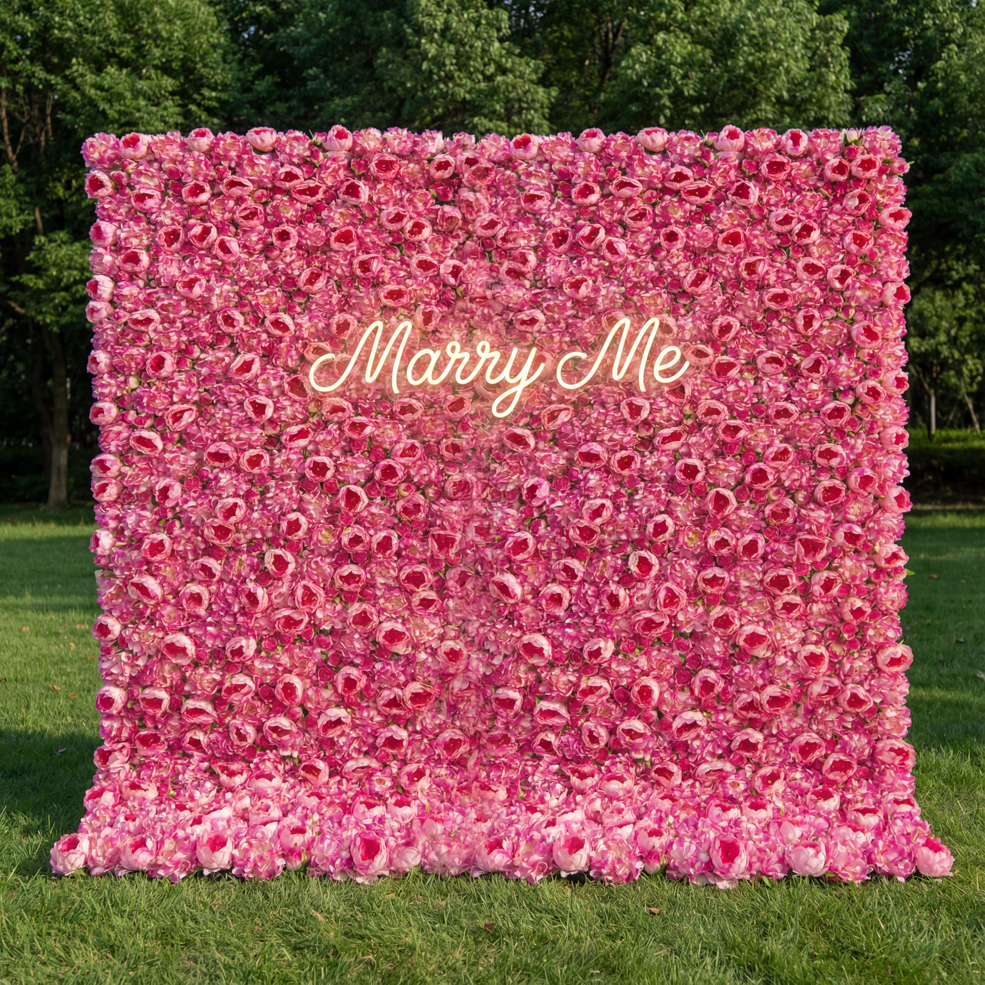 Valar Flowers Roll Up Fabric Artificial Pansy Purple and Muted Pink Flower Wall Wedding Backdrop, Floral Party Decor, Event Photography-VF-065