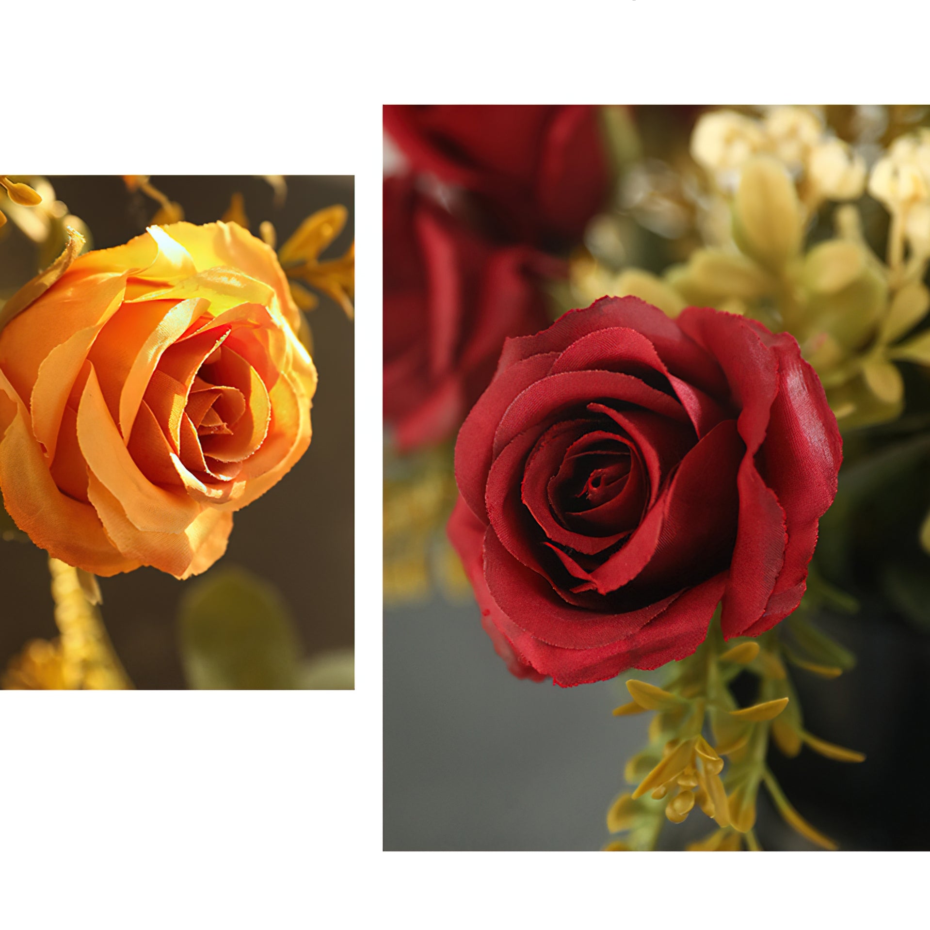 Vintage Silk 7-Heads Rose Artificial Bouquet - Elegant Faux Flowers for Weddings & Home Decor - Perfect for Centerpieces & Presents