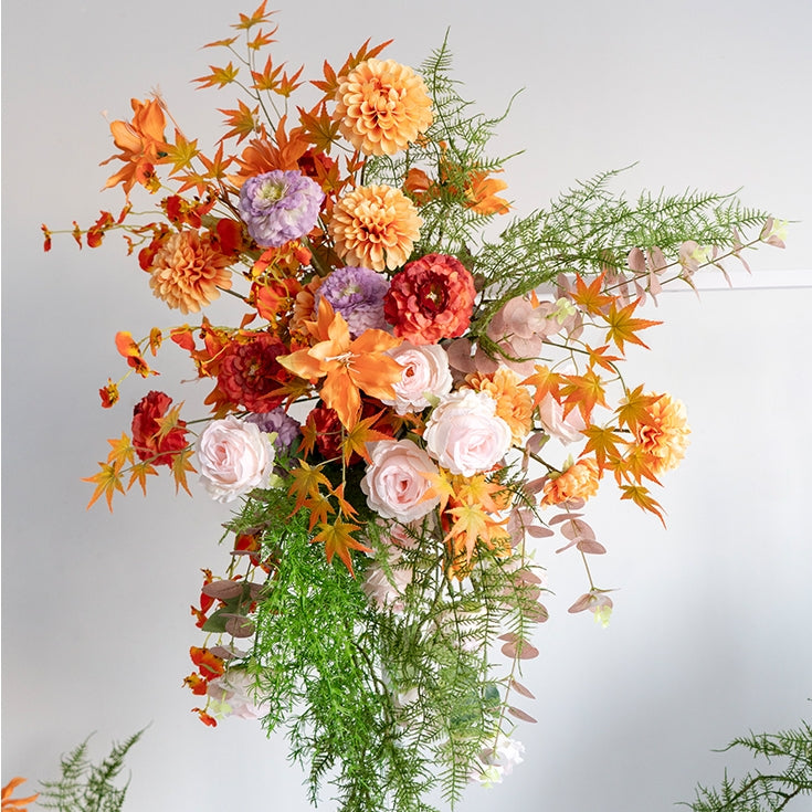 Autumn Floral Arrangement Set, Artificial Flower Decor, Wedding Backdrop, Event Party Decor FA-204