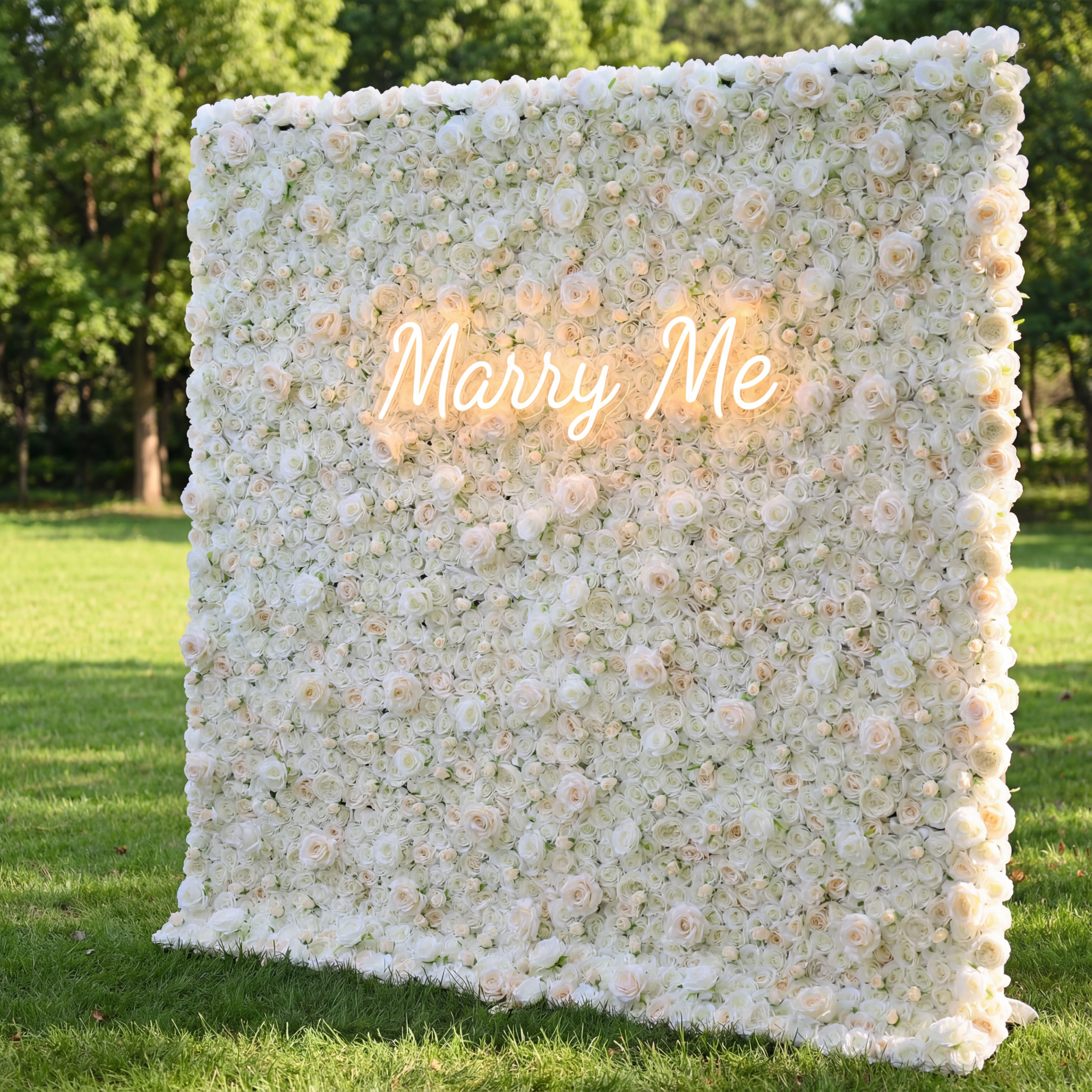 Valar Flowers Roll Up Fabric Artificial Lemon White Rose Pink Core Flower Wall Wedding Backdrop, Decoración Floral para Fiesta, Fotografía de Eventos-VF-085-2