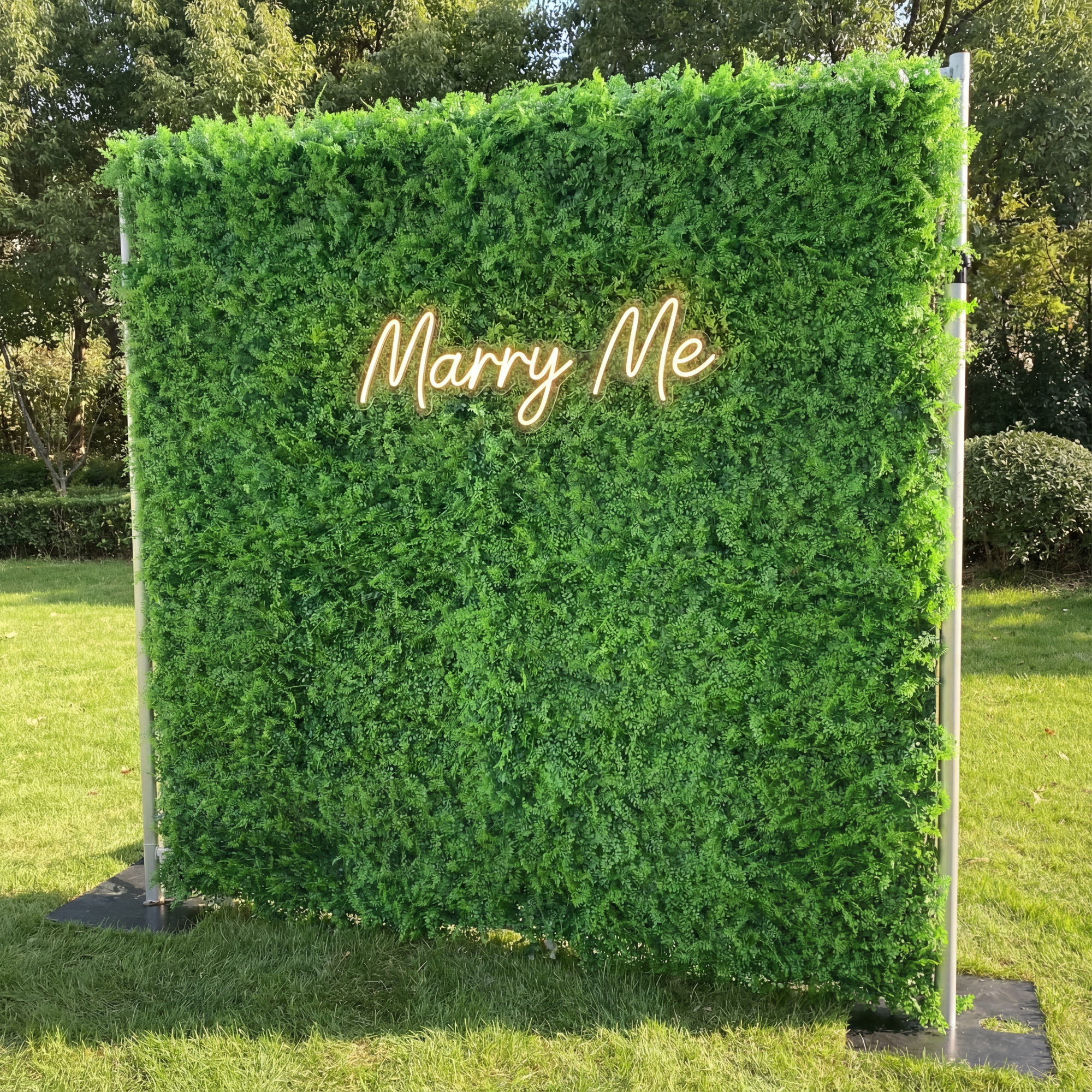 Valar Flowers Roll Up Fabric Artificial Vivid Green Grass Wall Wedding Backdrop, Floral Party Decor, Event Photography-VF-086-2