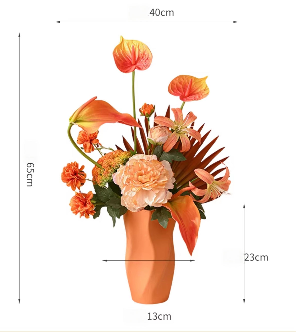 ValarFlower Artificial Tropical Floral Arrangement for Home Decor, Wedding Table Centerpiece, Party Decor & Event Decoration VB-249