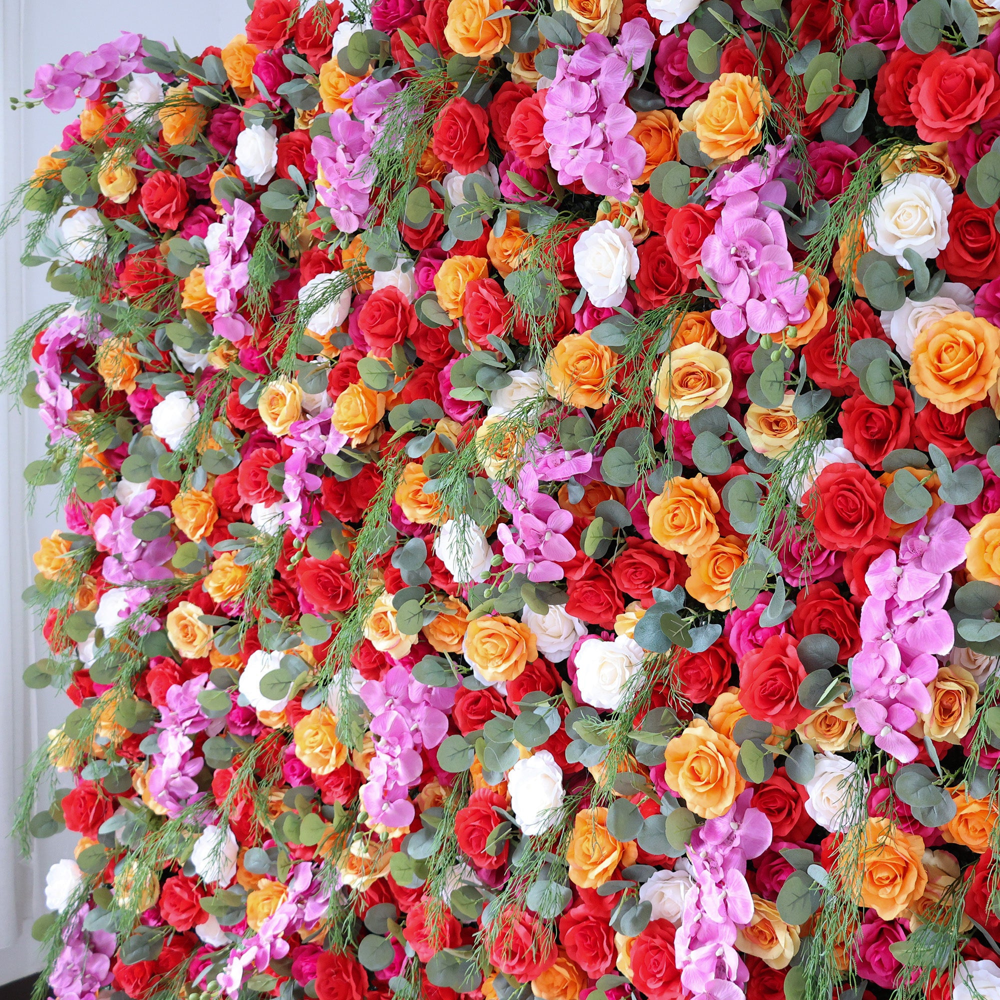 ValarFlower Fiery Color Burst Floral Extravaganza Wall: A Bold, Lively Masterpiece for Energetic Celebrations VF-546