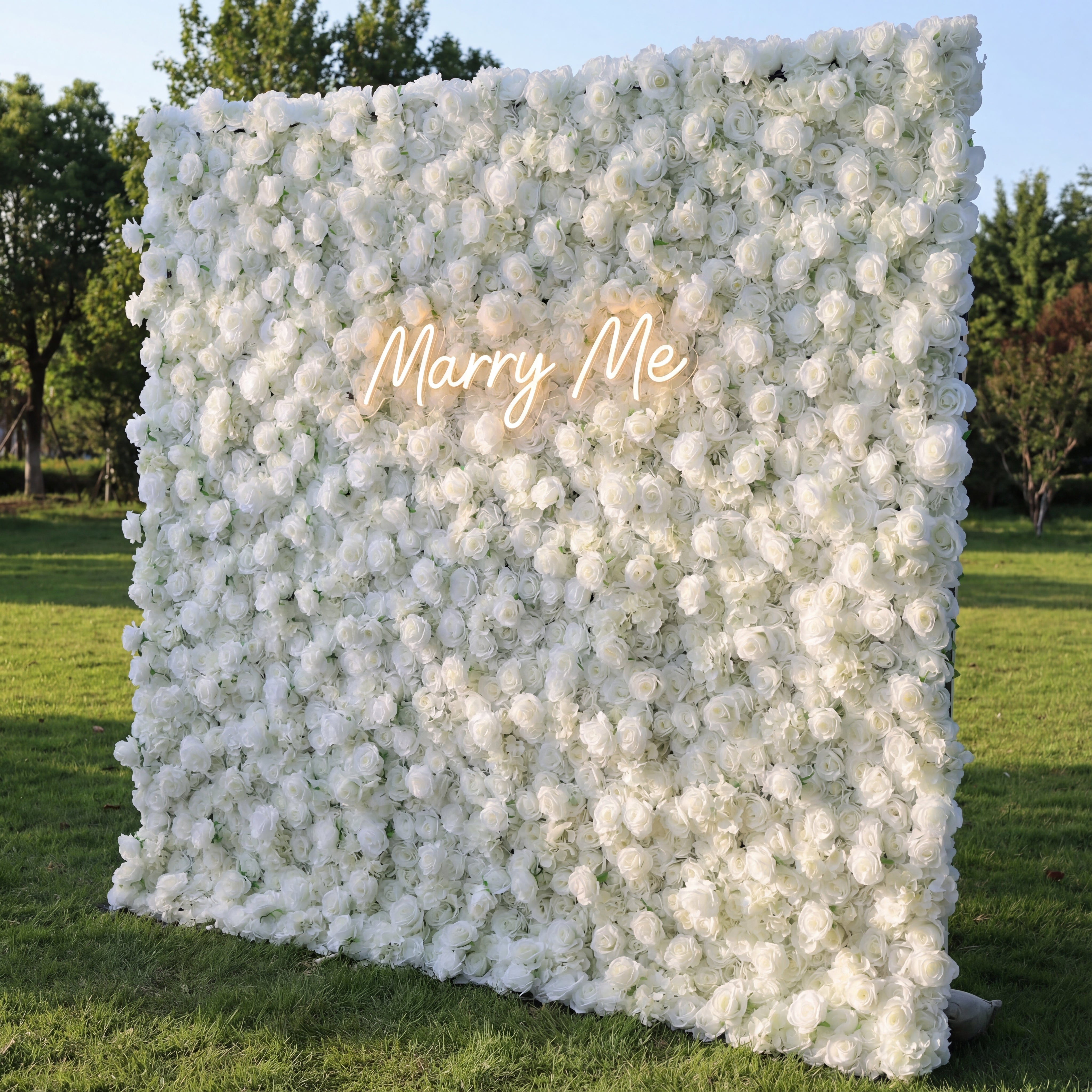 Valar Flower Roll Up Fabric Artificial Flower Wall Wedding Backdrop, Floral Party Decor, Event Photography-VF-100