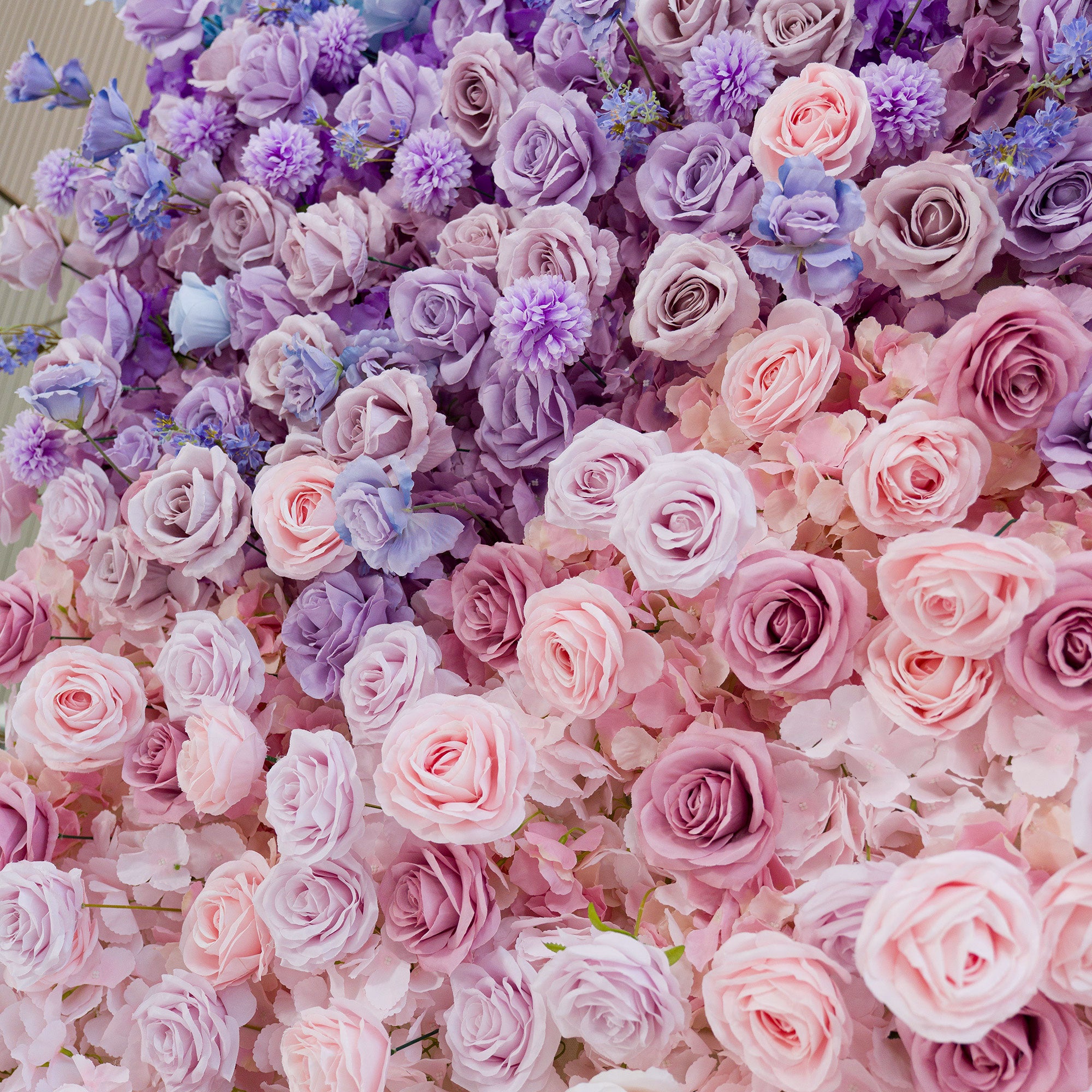 ValarFlower 5D Gradient Ombre Blue - Purple - Pink Artificial Flower Backdrop VF-828-1