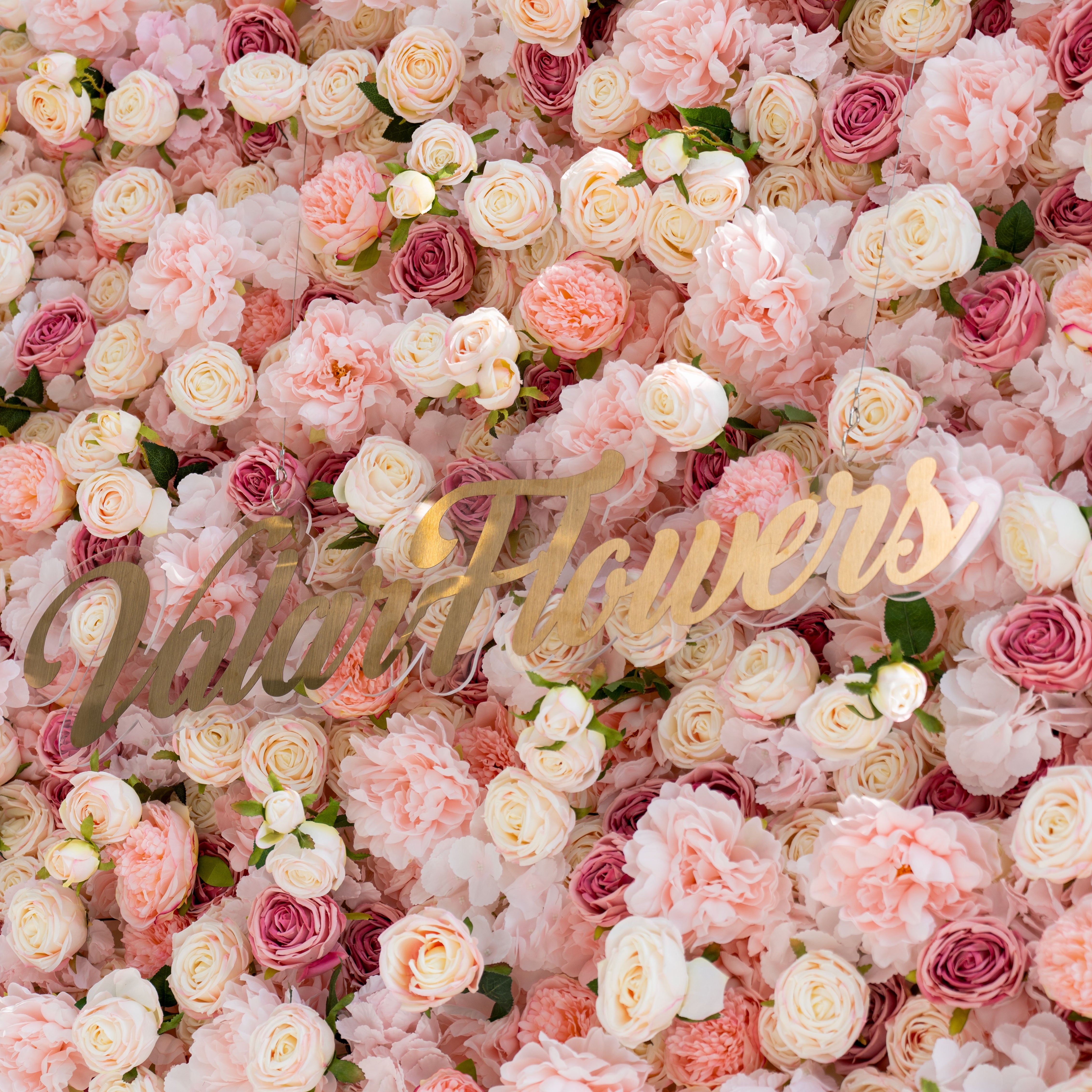 5D Pink Rose Roll-Up Flower Wall Backdrop for Party Celebration Decor