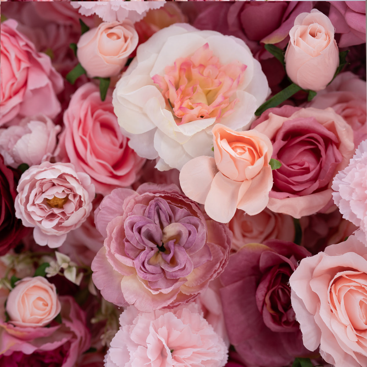 Valar Flowers Roll Up Fabric Artificial Flower Wall Wedding Backdrop, Floral Party Decor, Event Photography-VF-344