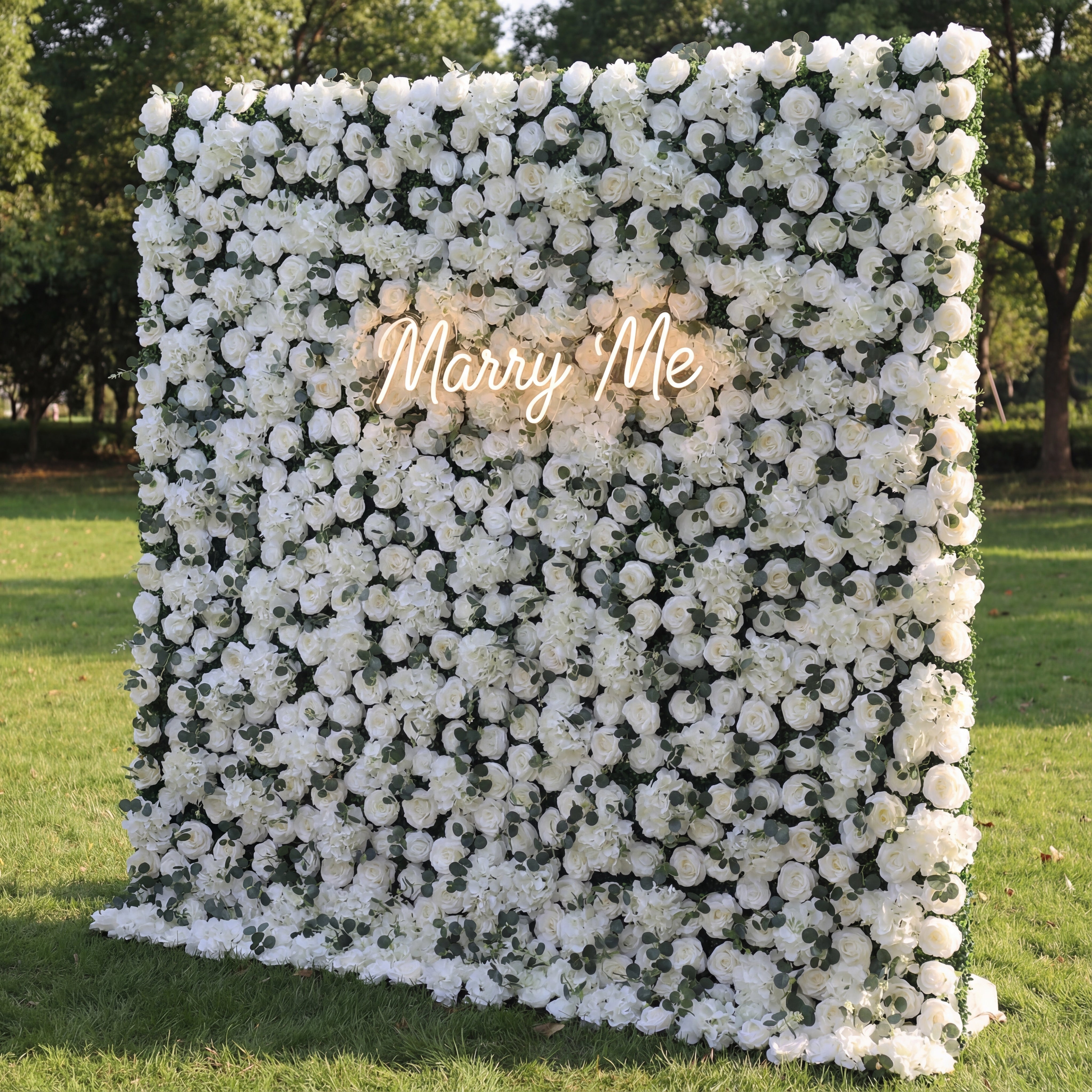Valar Flowers Roll Up Fabric Artificial Flower Wall Wedding Backdrop, Floral Party Decor, Event Photography-VF-123