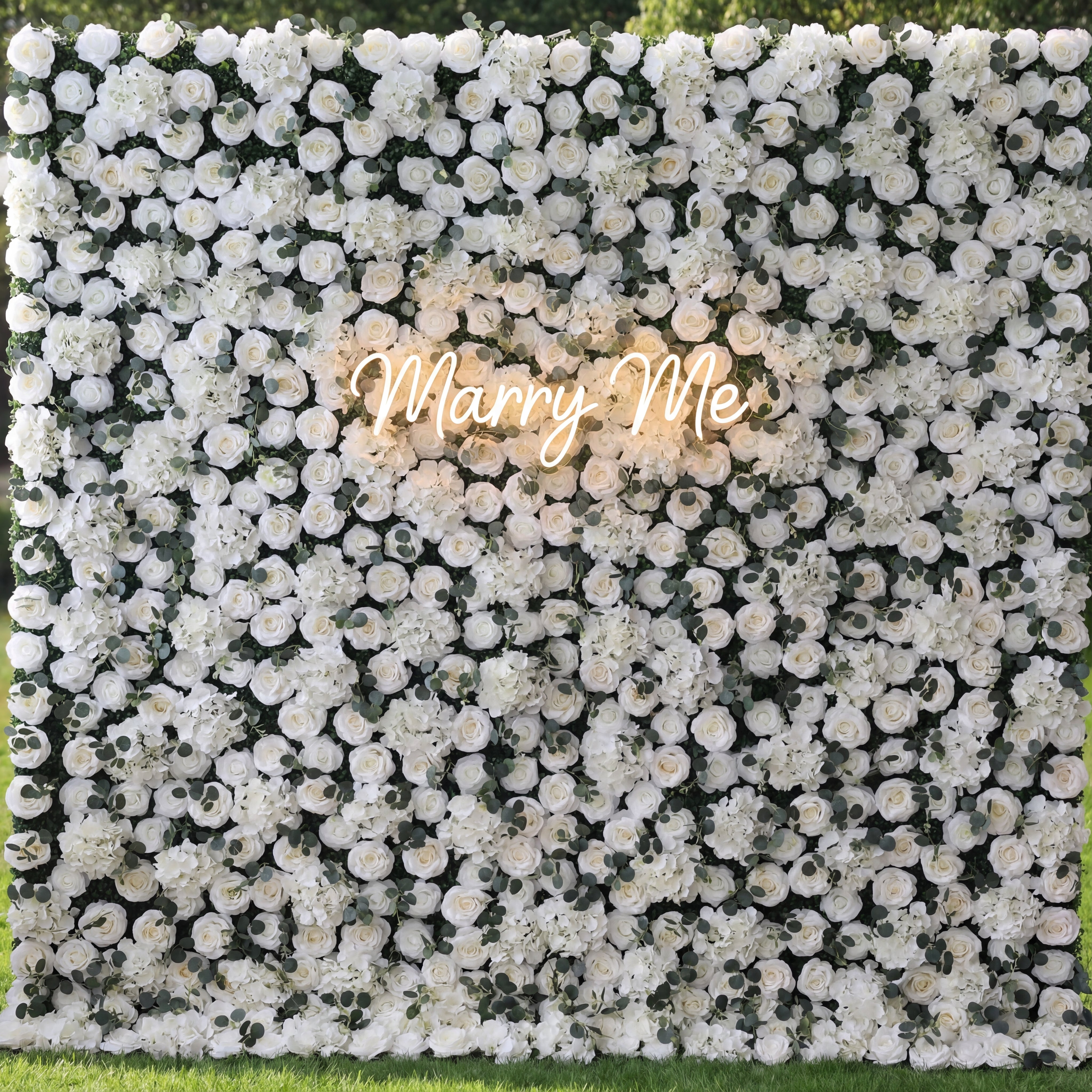 Valar Flowers Roll Up Fabric Artificial Flower Wall Wedding Backdrop, Floral Party Decor, Event Photography-VF-123