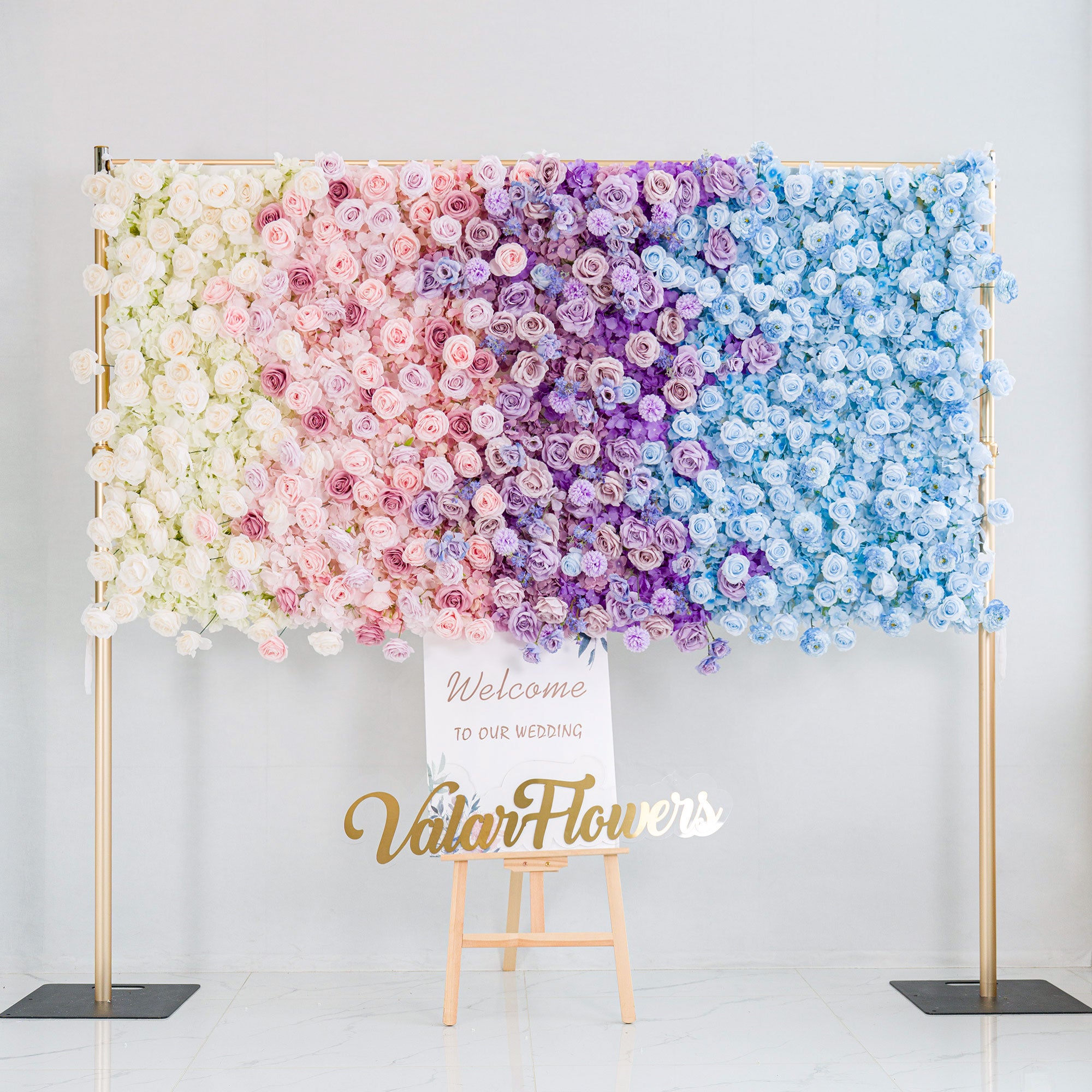 ValarFlower 5D Ombre Rainbow Artificial Flower Backdrop VF-828-2