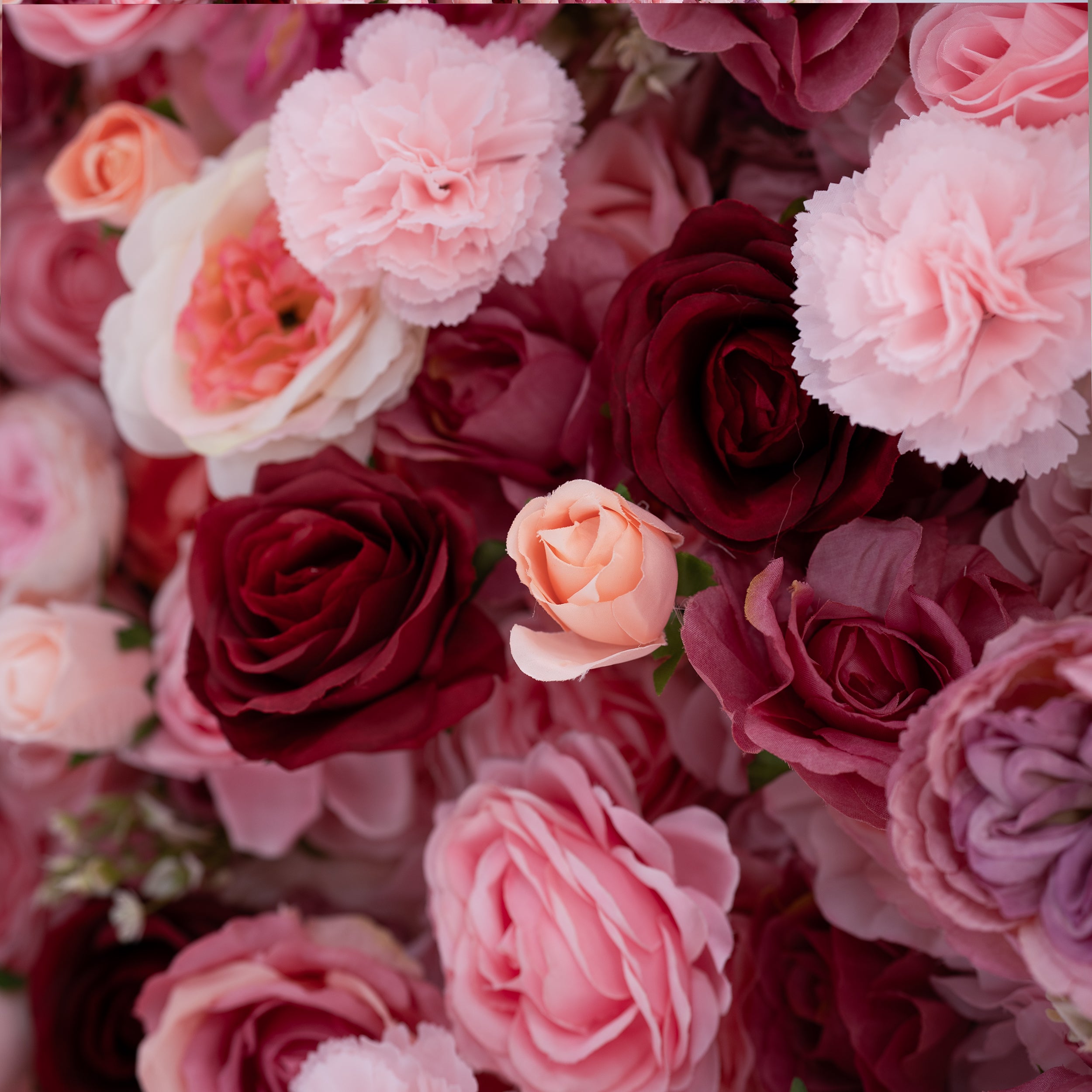 Valar Flowers Roll Up Fabric Artificial Flower Wall Wedding Backdrop, Floral Party Decor, Event Photography-VF-344