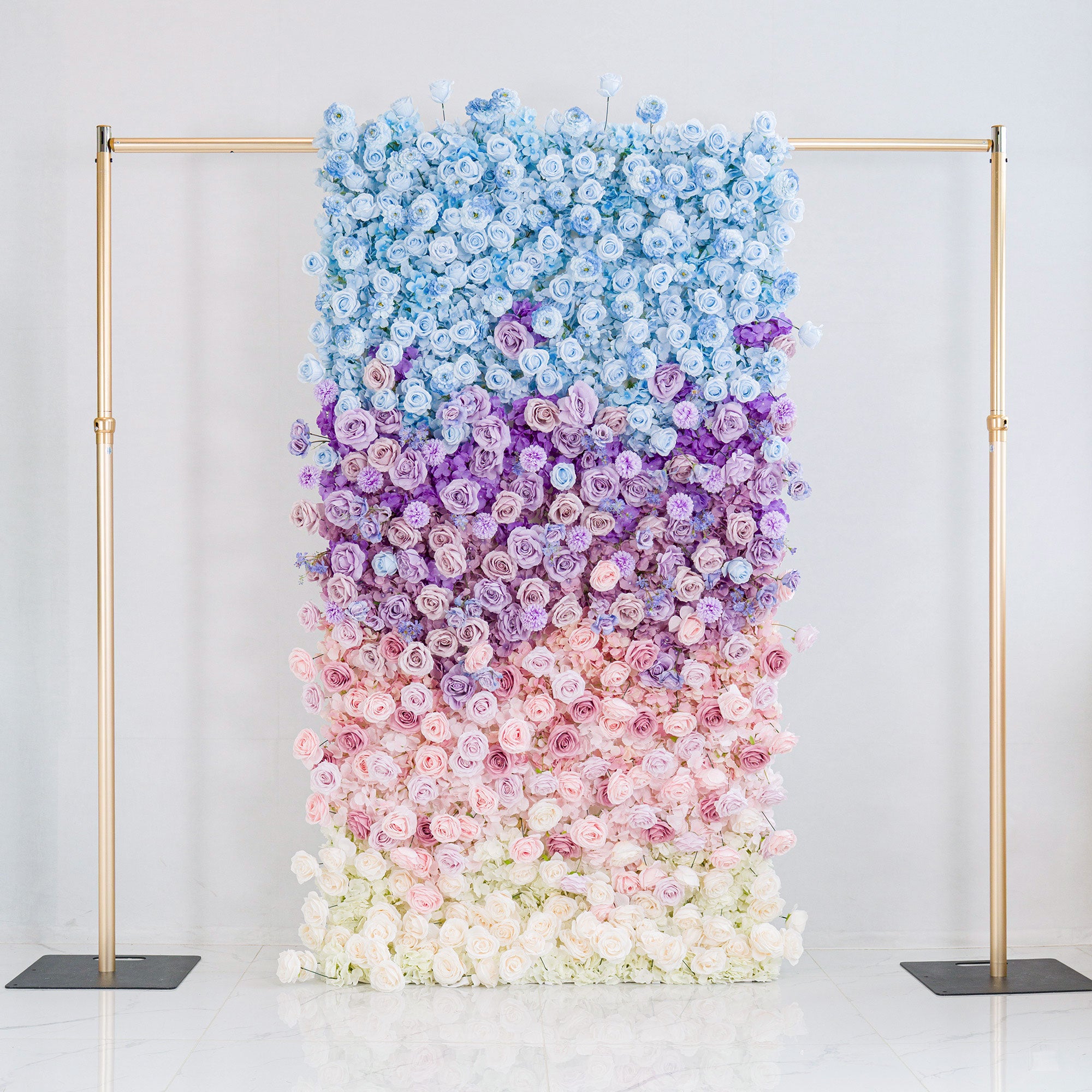 ValarFlower 5D Gradient Ombre Blue - Purple - Pink Artificial Flower Backdrop VF-828-1
