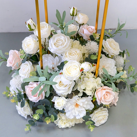 Arreglo de Bola de Flores para Boda para Mesa Principal, Escenario y Decoración del Pasillo – Centro de Mesa Floral Artificial para Eventos en Hoteles TF-107
