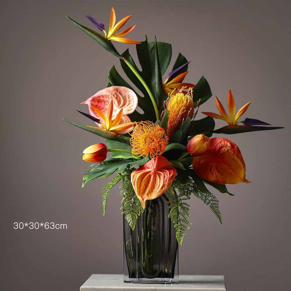 Luxurious Faux Floral Arrangement Bouquets | Ultra-Realistic Flowers for Wedding & Event Décor VB-104 (Without Vase)