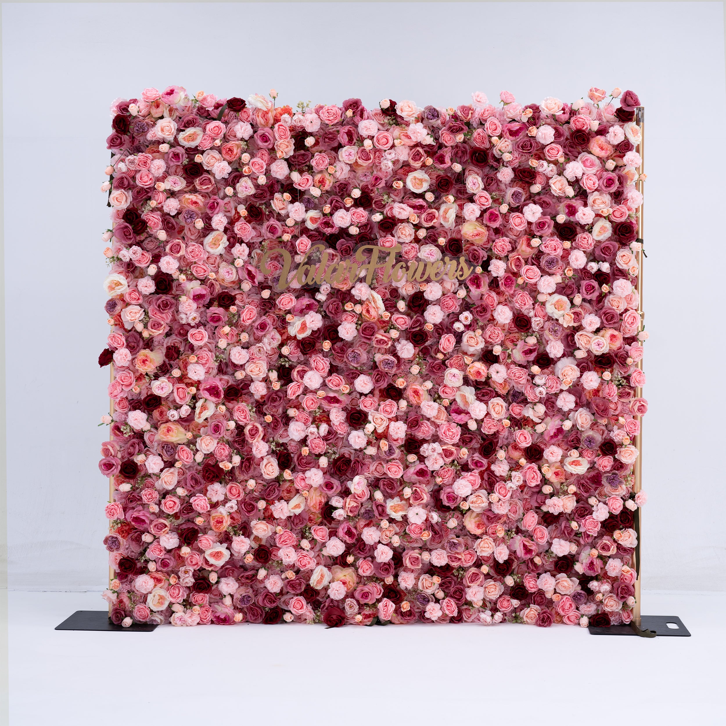 Valar Flowers Roll Up Fabric Artificial Flower Wall Wedding Backdrop, Decoración Floral para Fiestas, Fotografía de Eventos-VF-344