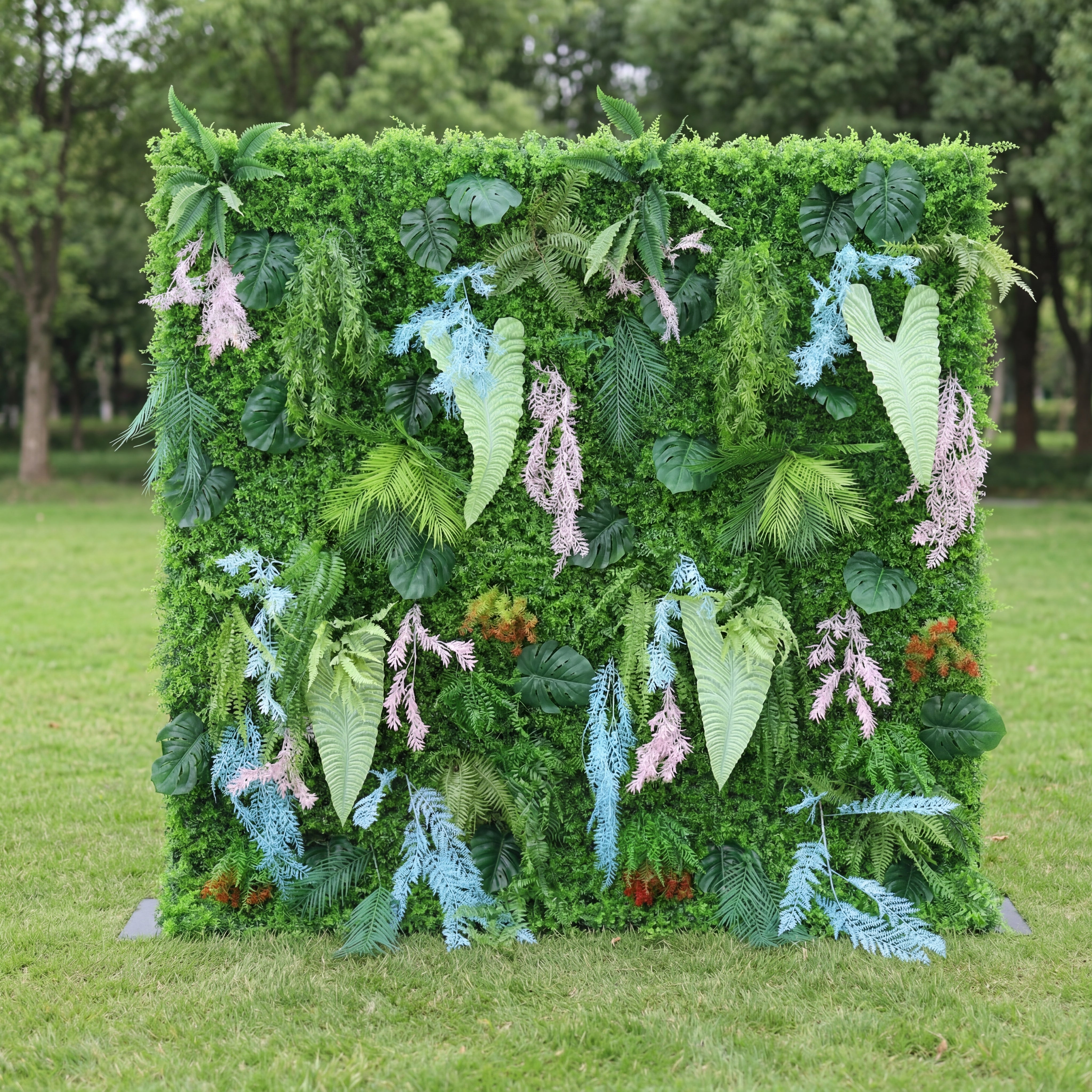 ValarFlower Artificial Floral Wall Backdrop: Enchanted Jungle Wall: A Whimsical Wilderness within Your Reach-VF-281