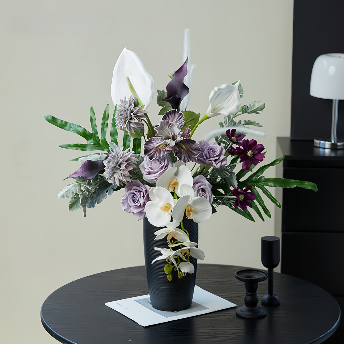 Elegantes Blumenstrauß-Arrangement mit Herbstmotiv | Luxuriöse Kunstblumen für Hochzeiten und Inneneinrichtung VB-113 (ohne Vase)