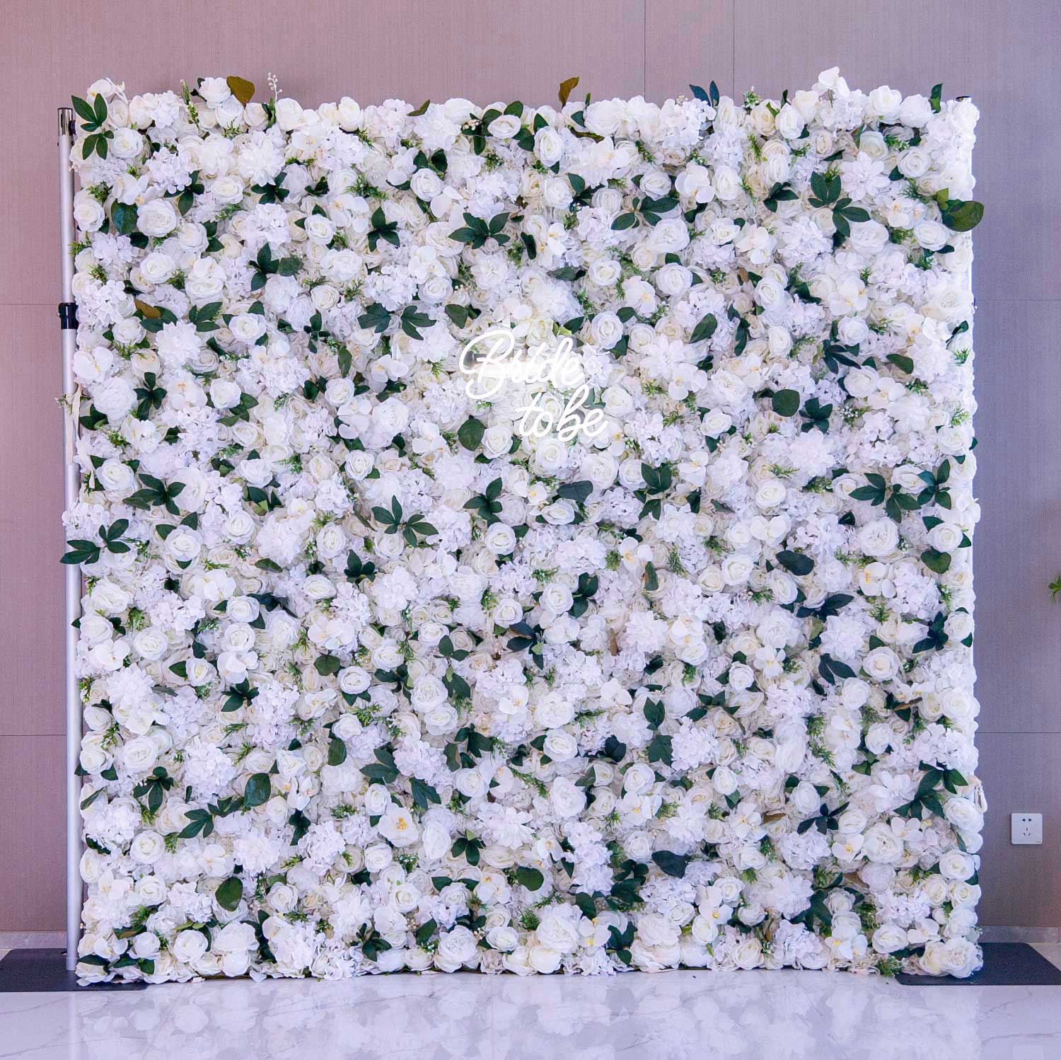 Valar Flower Roll Up Fabric Artificial Flower Wall Wedding Backdrop, Floral Party Decor, Event Photography-VF-3091