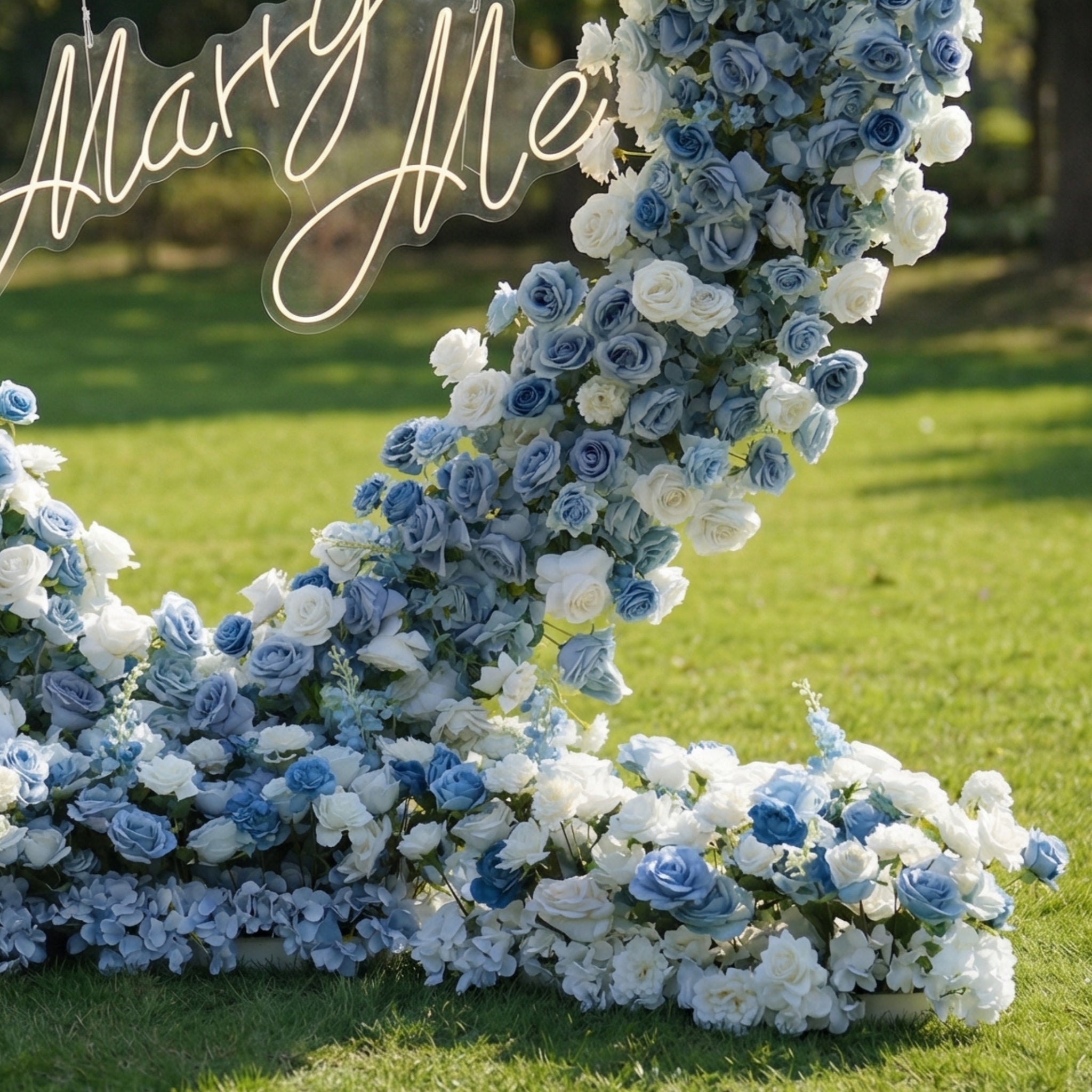 Arco de Rosas Artificiales en Forma de Corazón – Telón de Fondo Romántico para Ceremonias de Boda, Decoración de Eventos y Exhibición Floral HA-403