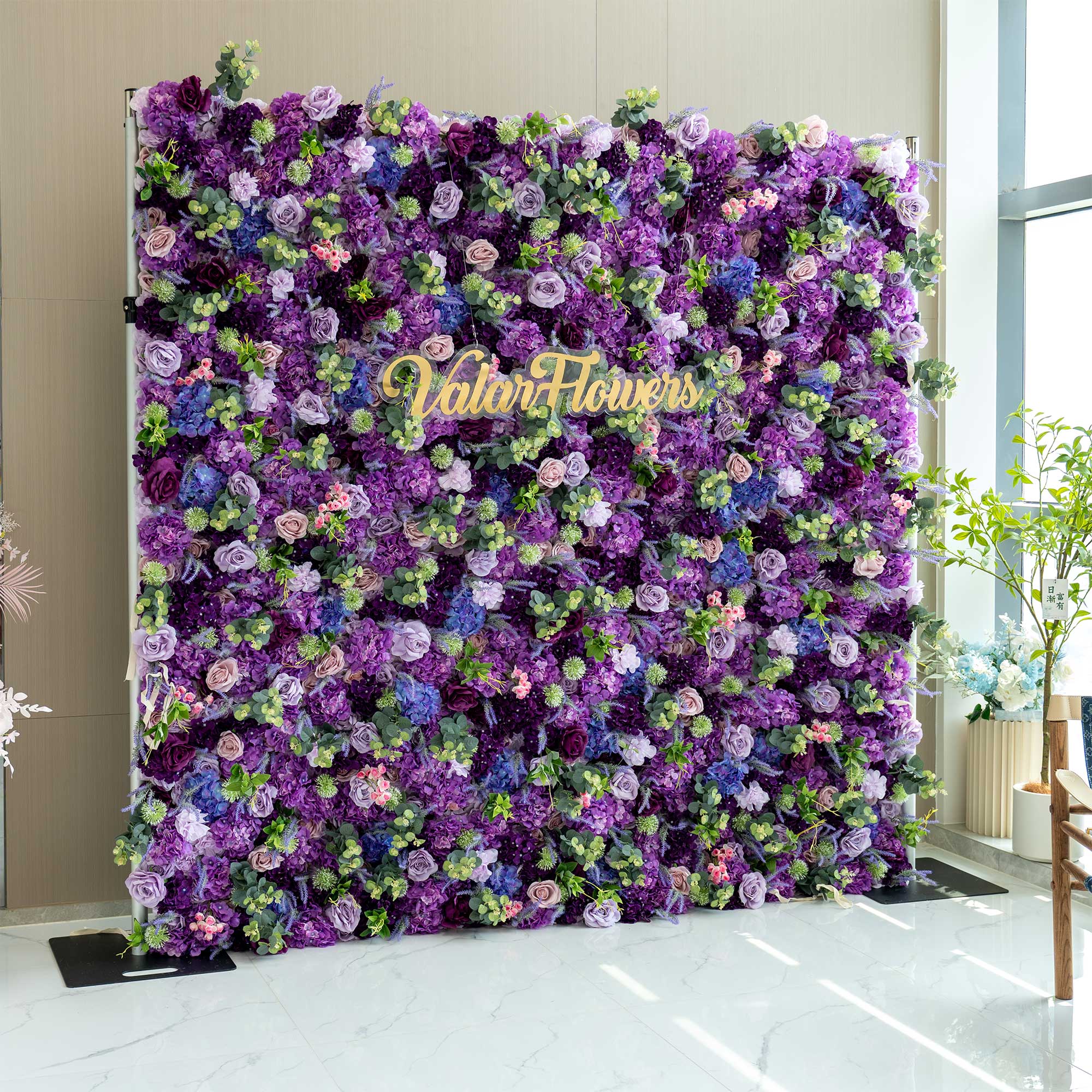 DIY Handmade 5D roll-up artificial flower wall for weddings & party decoration 192-7