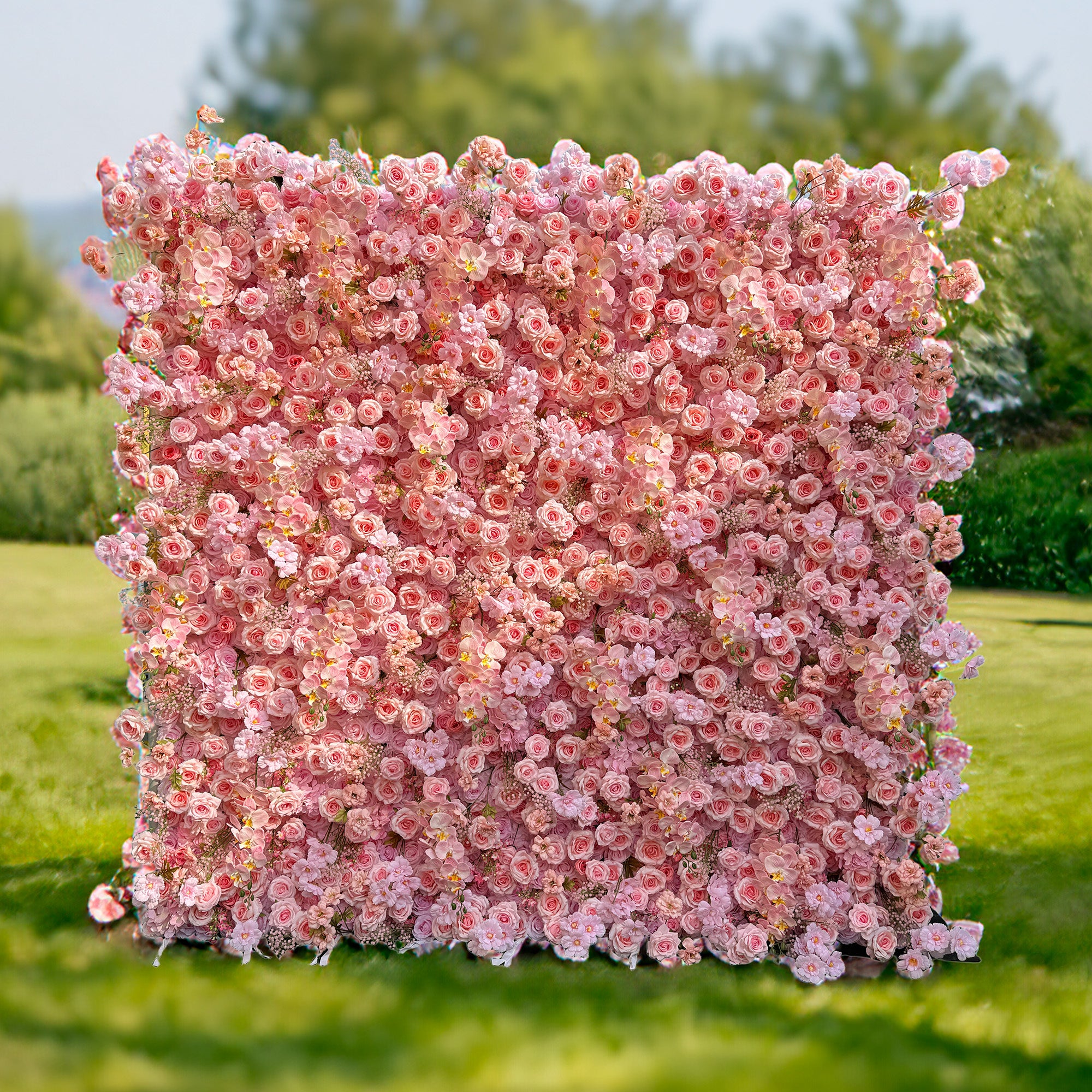 Nuevo lanzamiento: fondo de flores artificiales con tonalidad púrpura encantadora para eventos memorables-VF-810