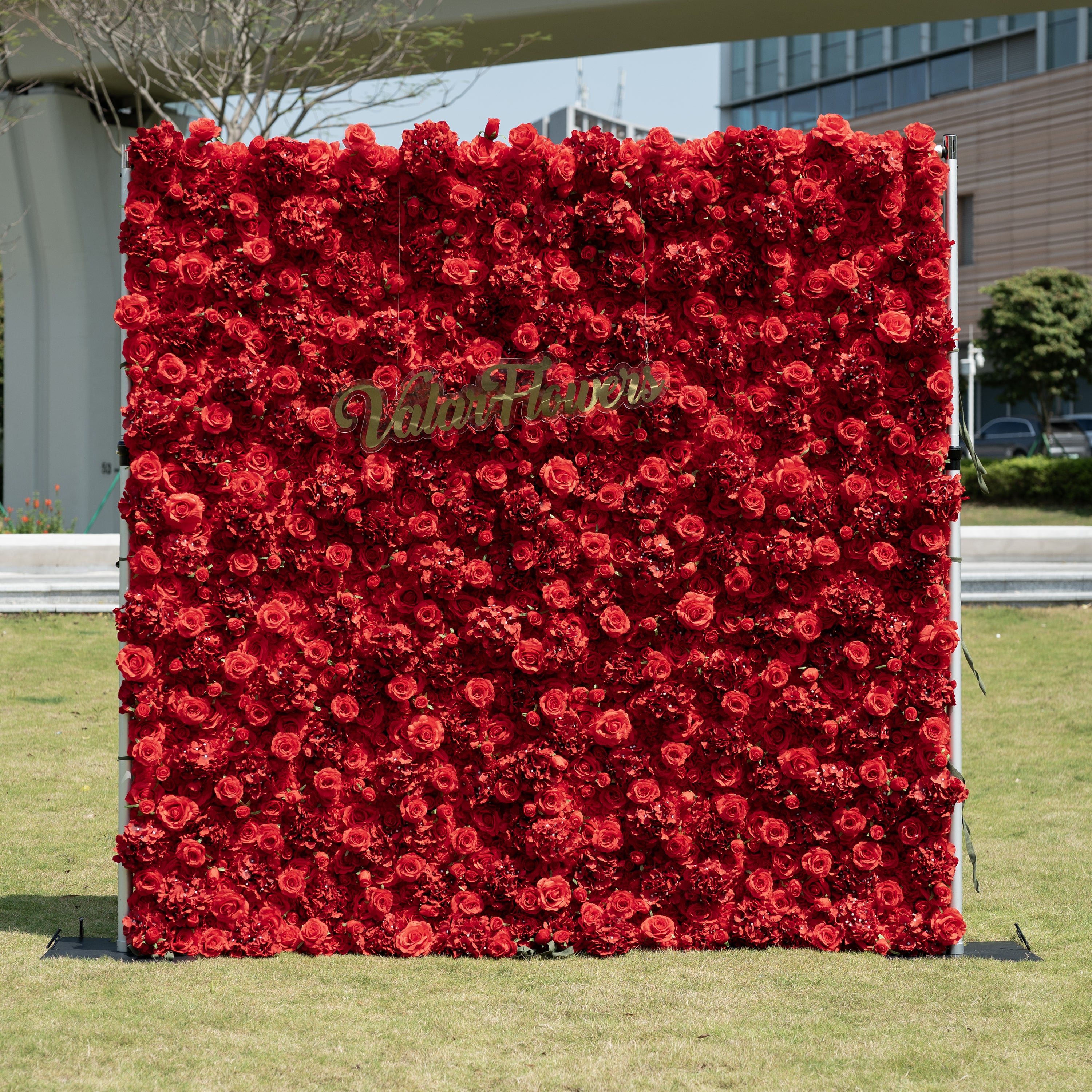 5D weiße Rose Roll-Up Blume Wand Hintergrund für Hochzeit &amp; Party Feier Dekor VF-435 