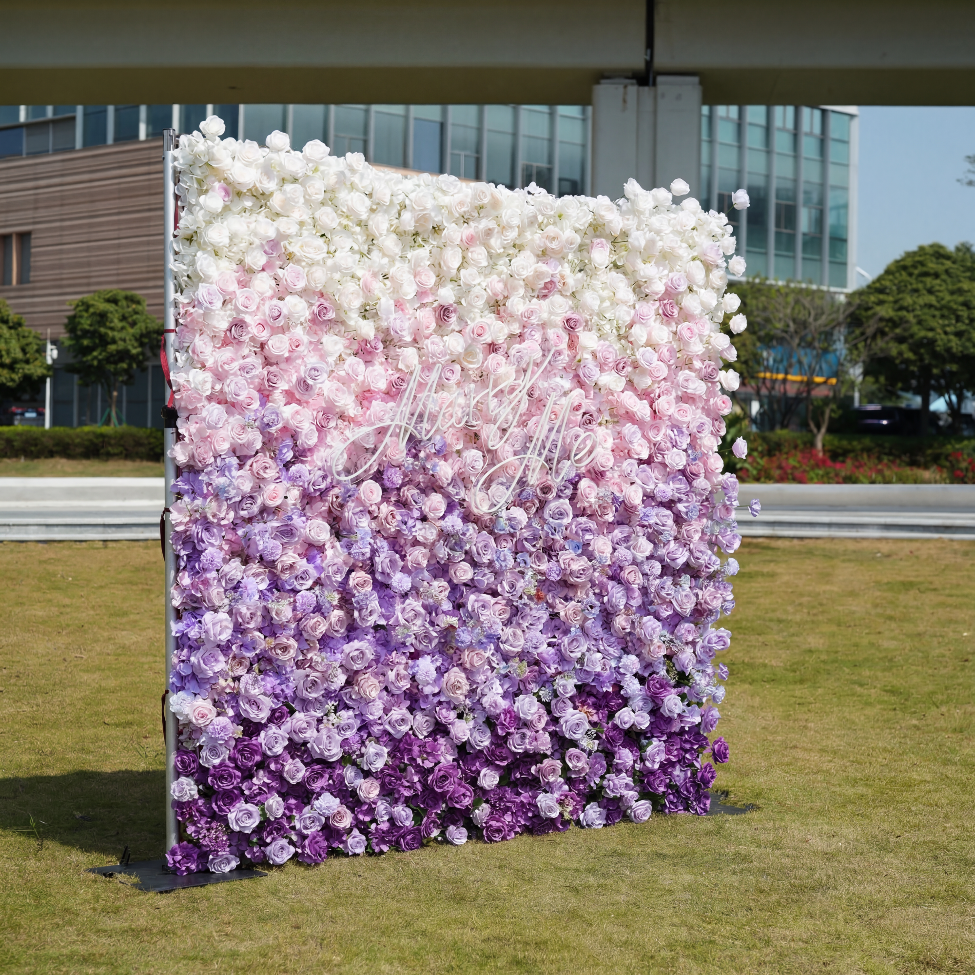 Valar Flower Roll Up Stoff, künstliches, leuchtend grünes Gras, Wand, Hochzeitskulisse, florale Partydekoration, Eventfotografie-VF-426 