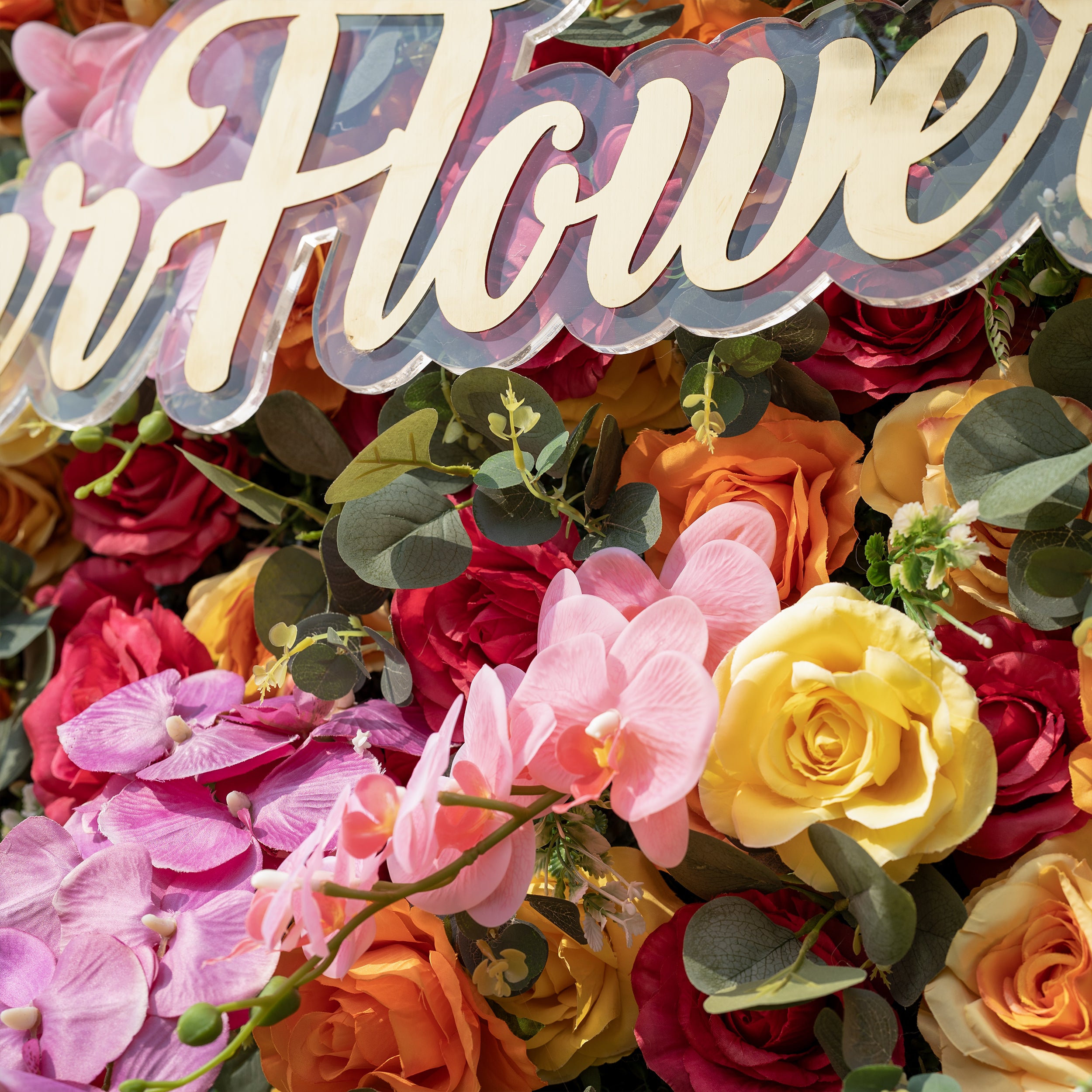 Valar Flower Roll Up Fabric Artificial Flower Wall Wedding Backdrop, Floral Party Decor, Event Photography-VF-308