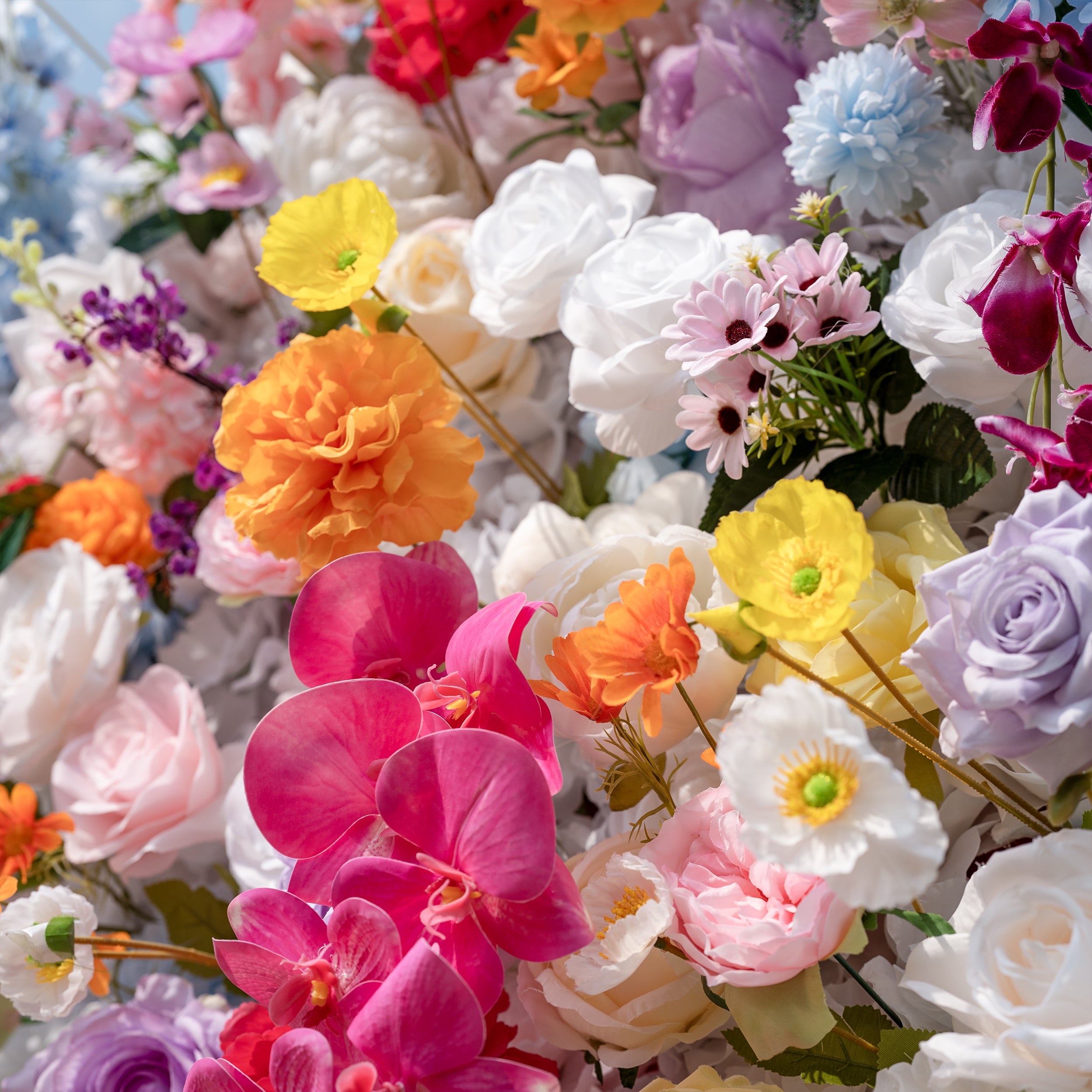 Valar Flower Vibrant and Lush Multicolored Artificial Flower Wall for Every Celebration VF-811-2