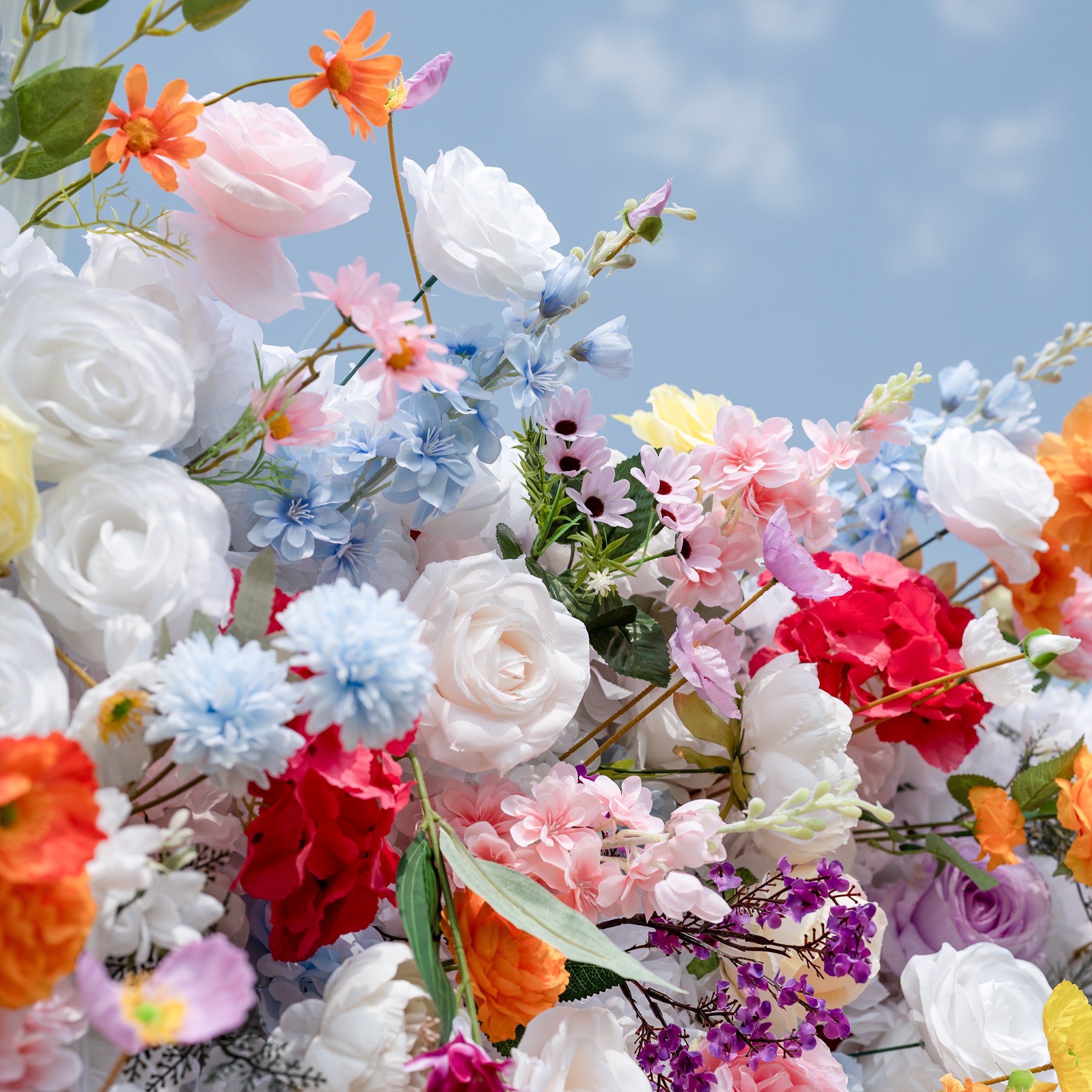 Valar Flower Vibrant and Lush Multicolored Artificial Flower Wall for Every Celebration VF-811-2