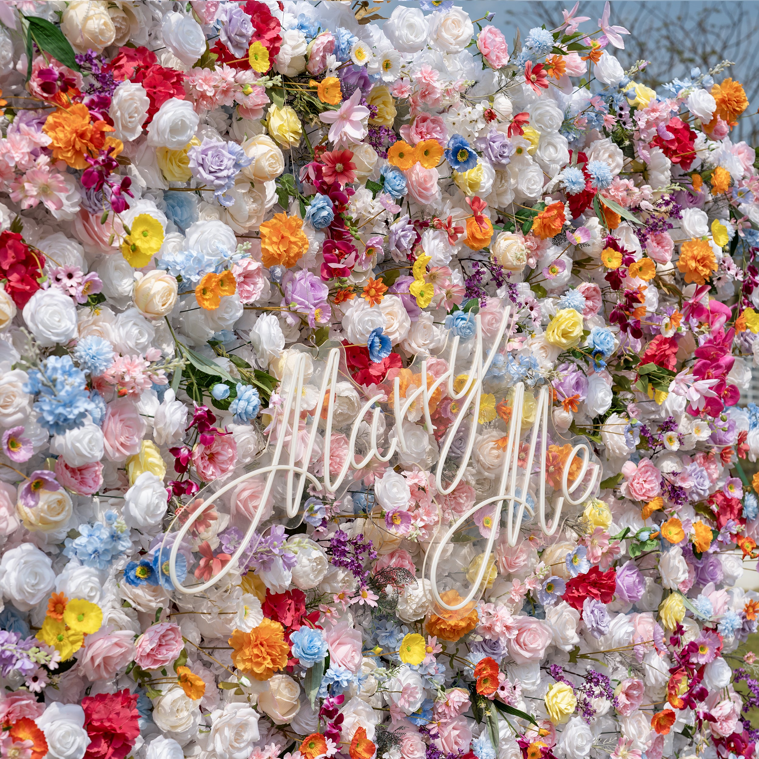 Valar Flower Vibrant and Lush Multicolored Artificial Flower Wall for Every Celebration VF-811-2