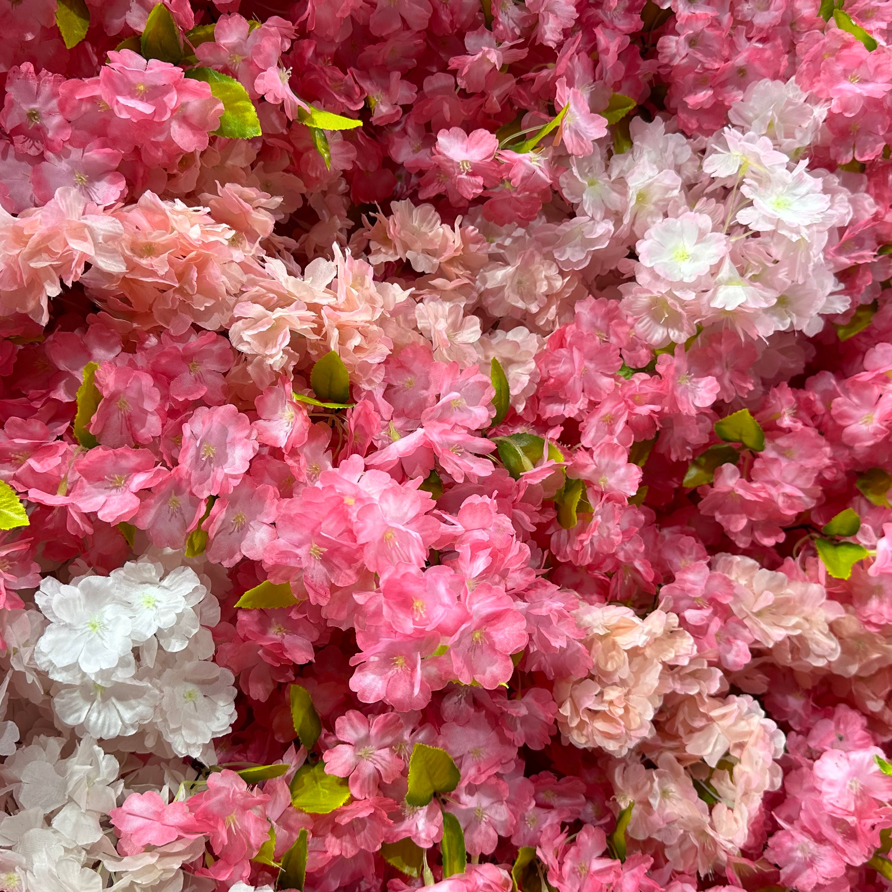 ValarFlower Pink Sakura Floral Wall Backdrop – Artificial Cherry Blossom Wedding Background for Party, Events & Photo Booth VF-836