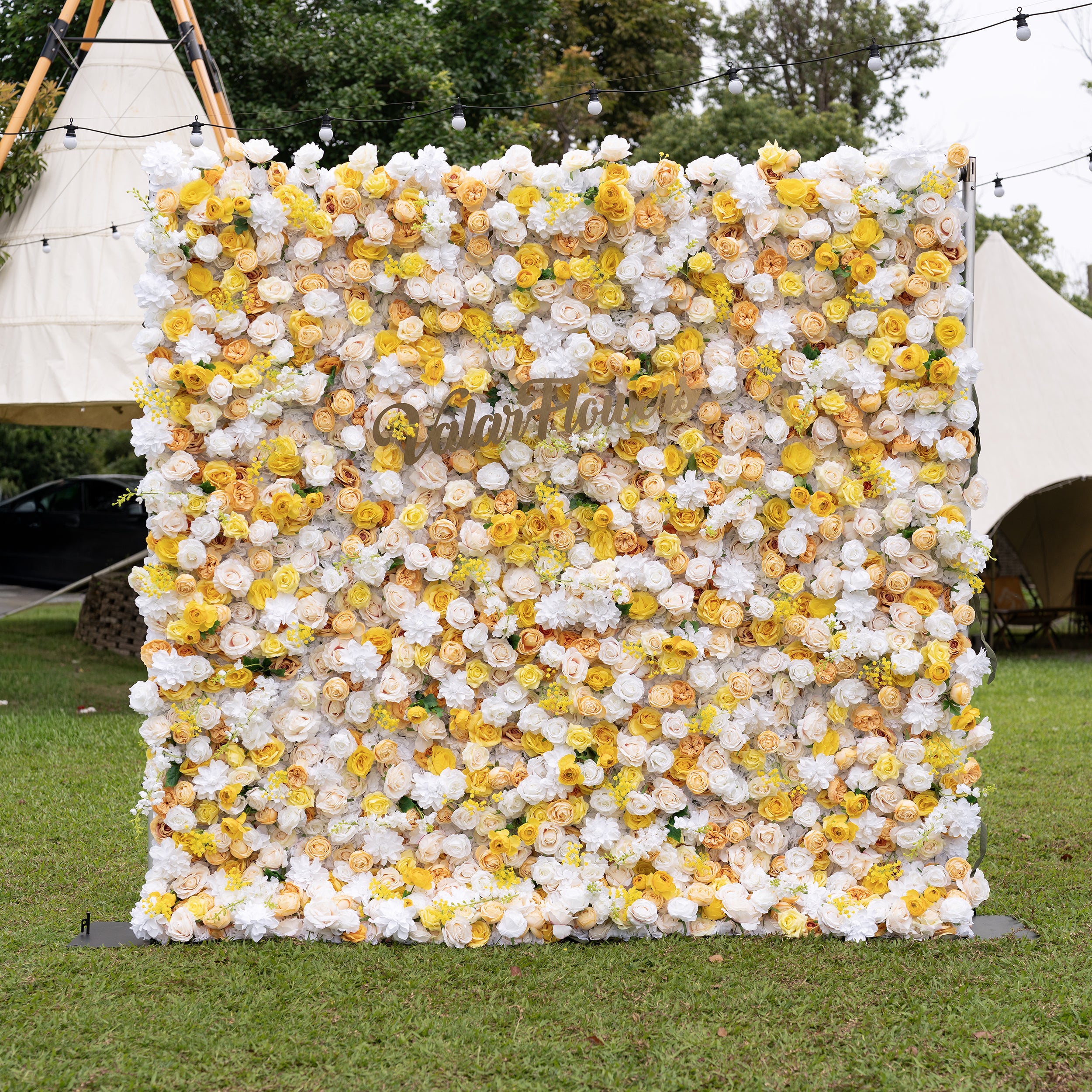 Valar Flower Roll Up Stoff, künstliches, leuchtend grünes Gras, Wand, Hochzeitskulisse, florale Partydekoration, Eventfotografie-VF-426 