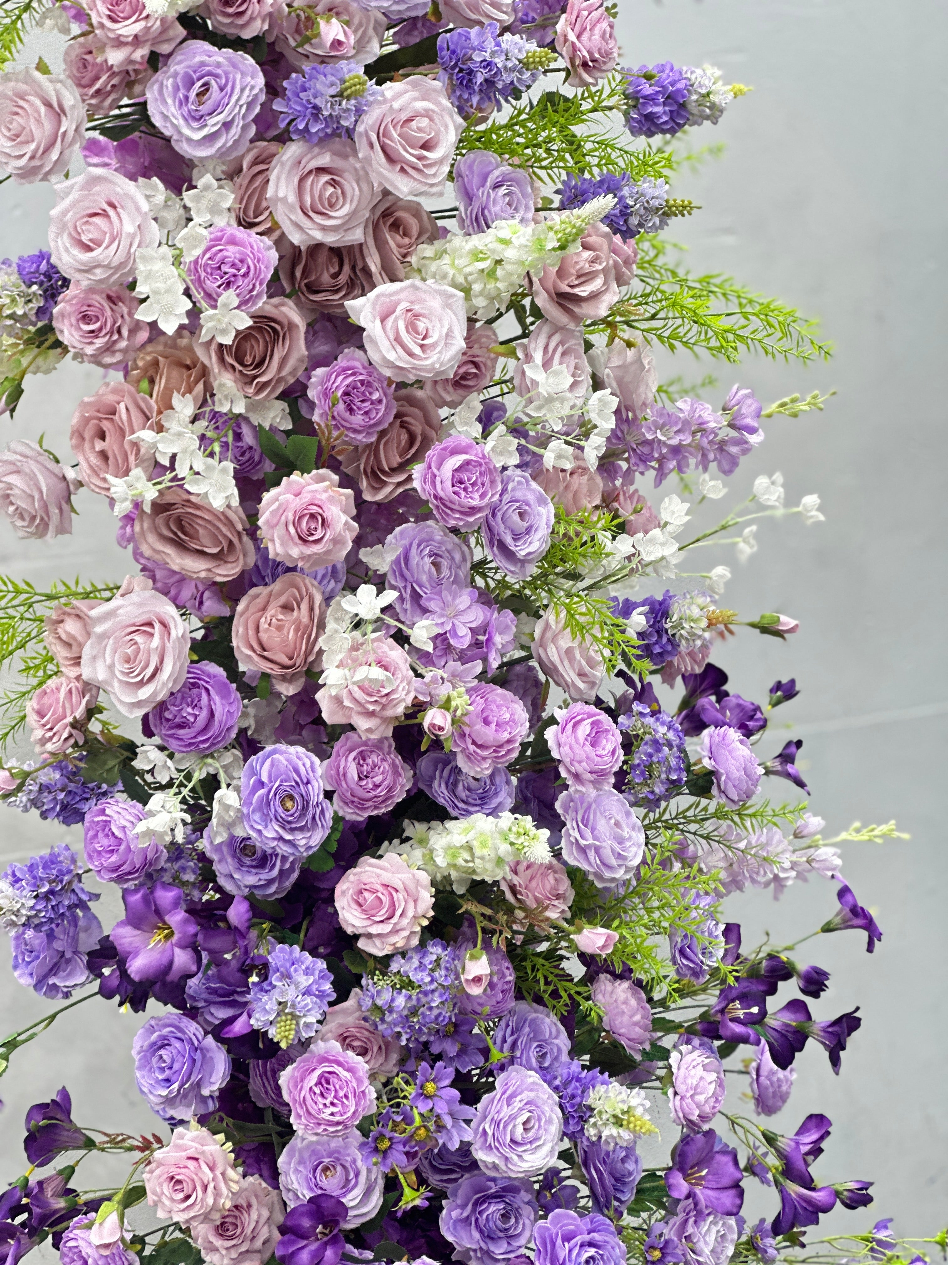 Valar Flower Impresionante Pared de Flores Artificiales Estilo Arcoíris para Bodas VA-364