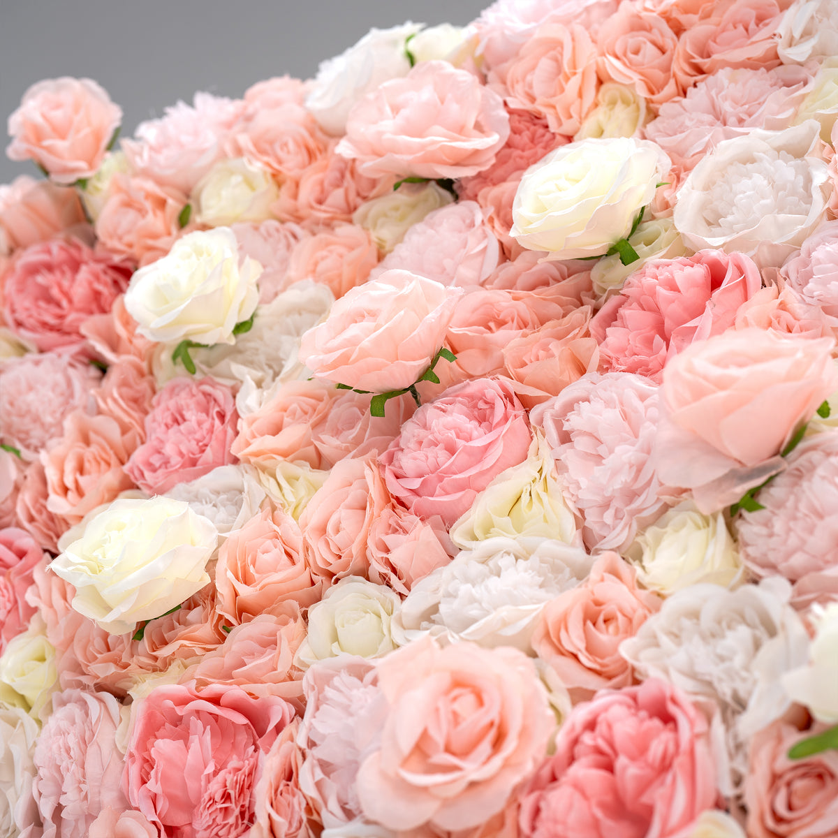 Toile de fond murale de fleurs pour fête prénatale, mur de fleurs en tissu enroulé bleu et rose, décor de fête et de célébration pour révéler le genre 