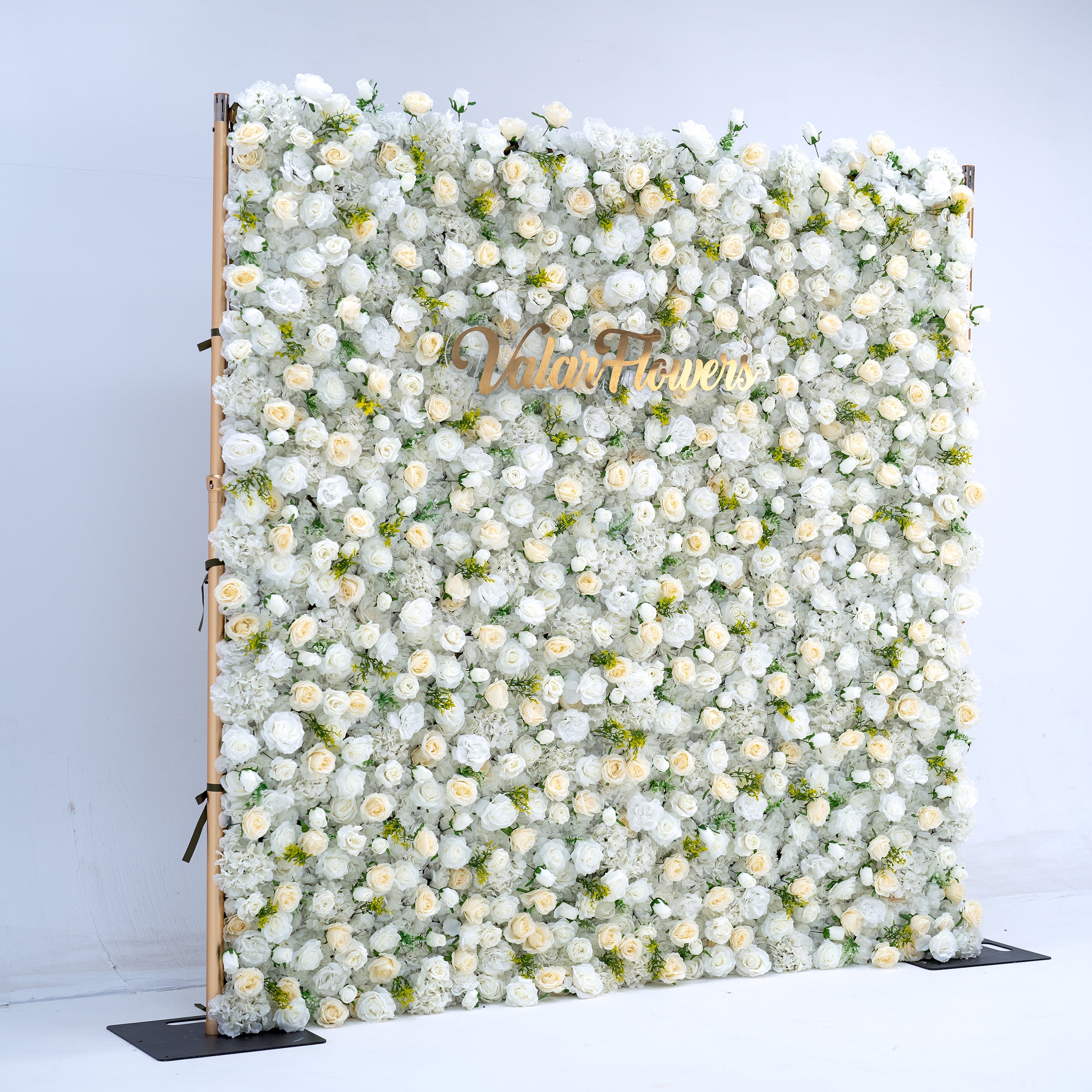 ValarFlower White Floral Extravaganza Wall: A Pure, Elegant Masterpiece for Timeless Celebrations VF-540