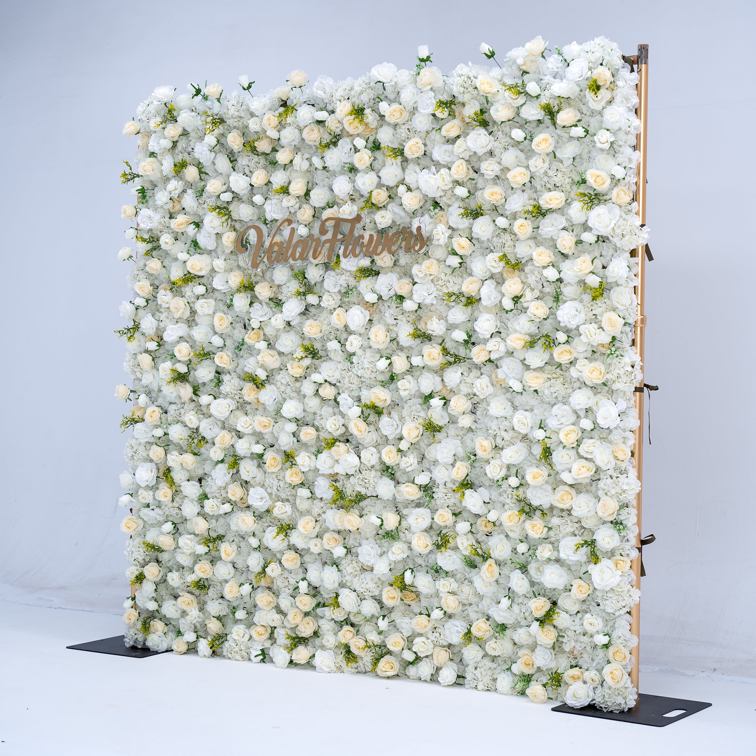 ValarFlower White Floral Extravaganza Wall: A Pure, Elegant Masterpiece for Timeless Celebrations VF-540
