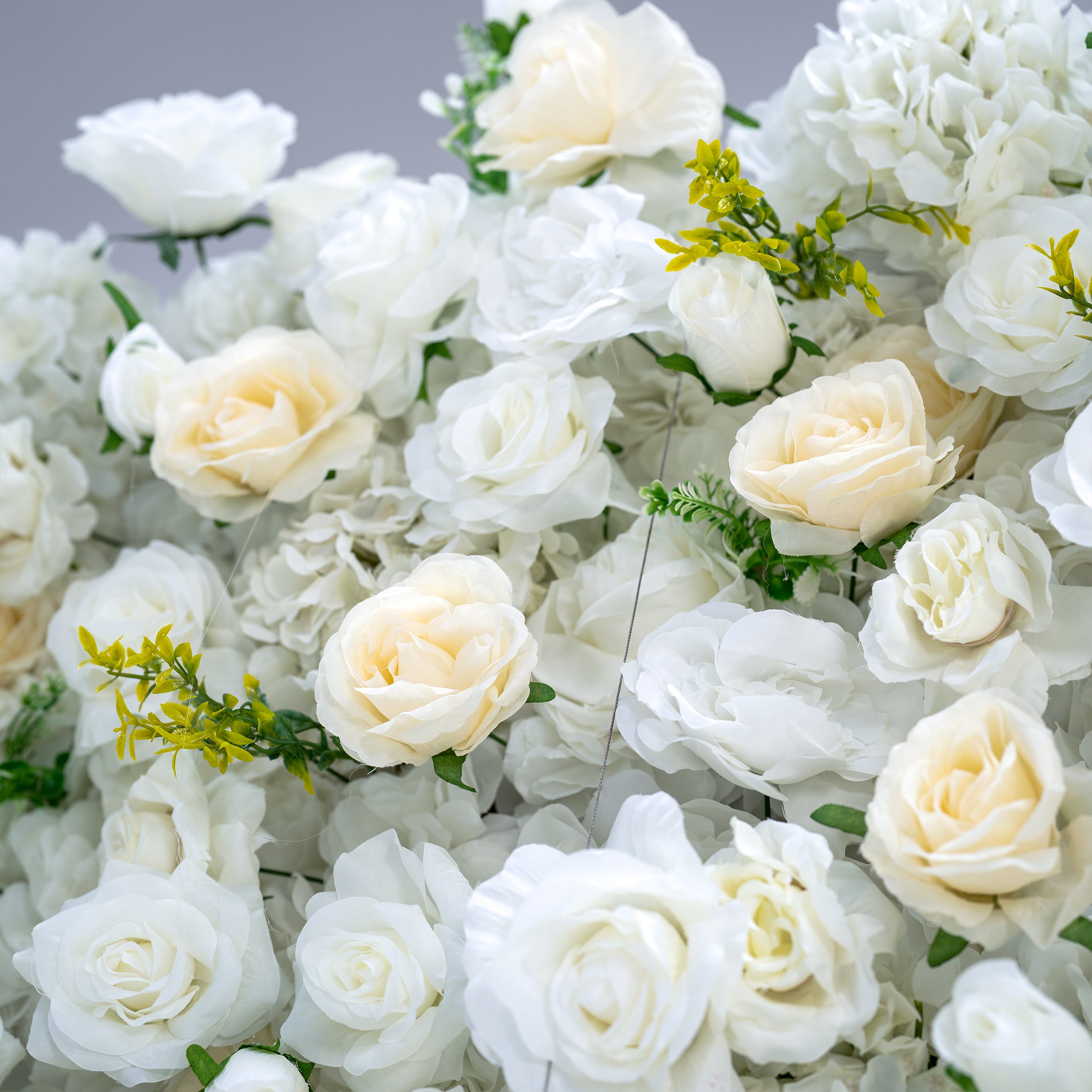 ValarFlower White Floral Extravaganza Wall: A Pure, Elegant Masterpiece for Timeless Celebrations VF-540