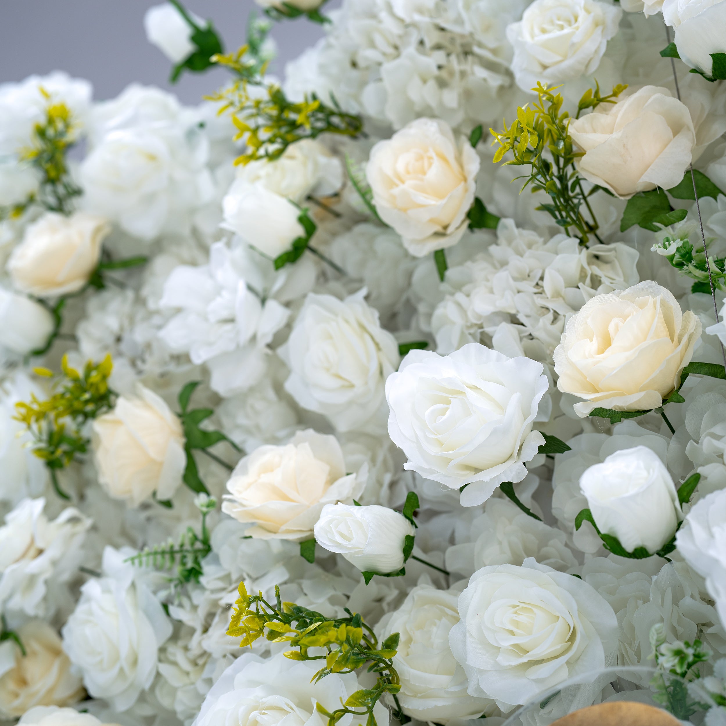 ValarFlower White Floral Extravaganza Wall: A Pure, Elegant Masterpiece for Timeless Celebrations VF-540
