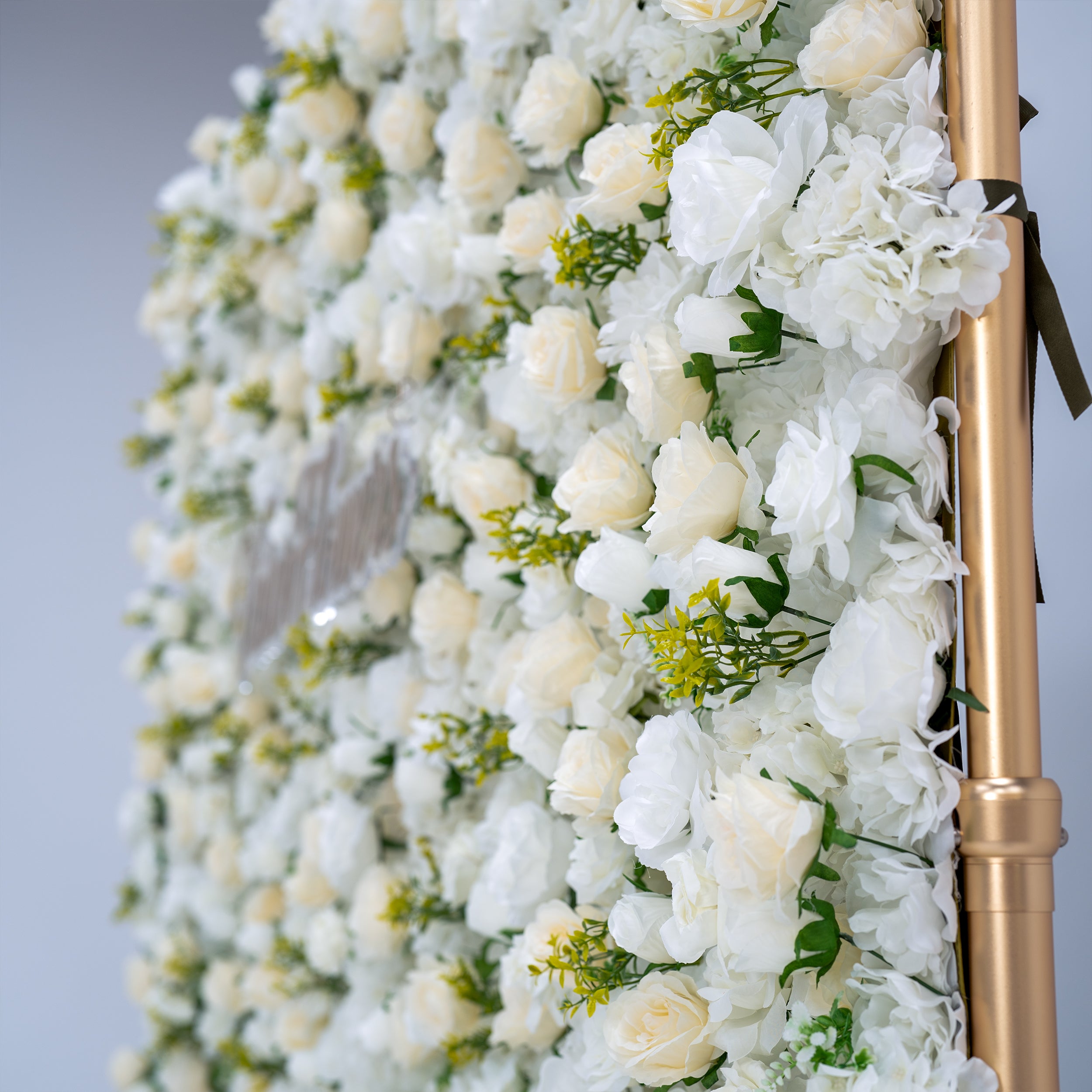 ValarFlower White Floral Extravaganza Wall: A Pure, Elegant Masterpiece for Timeless Celebrations VF-540