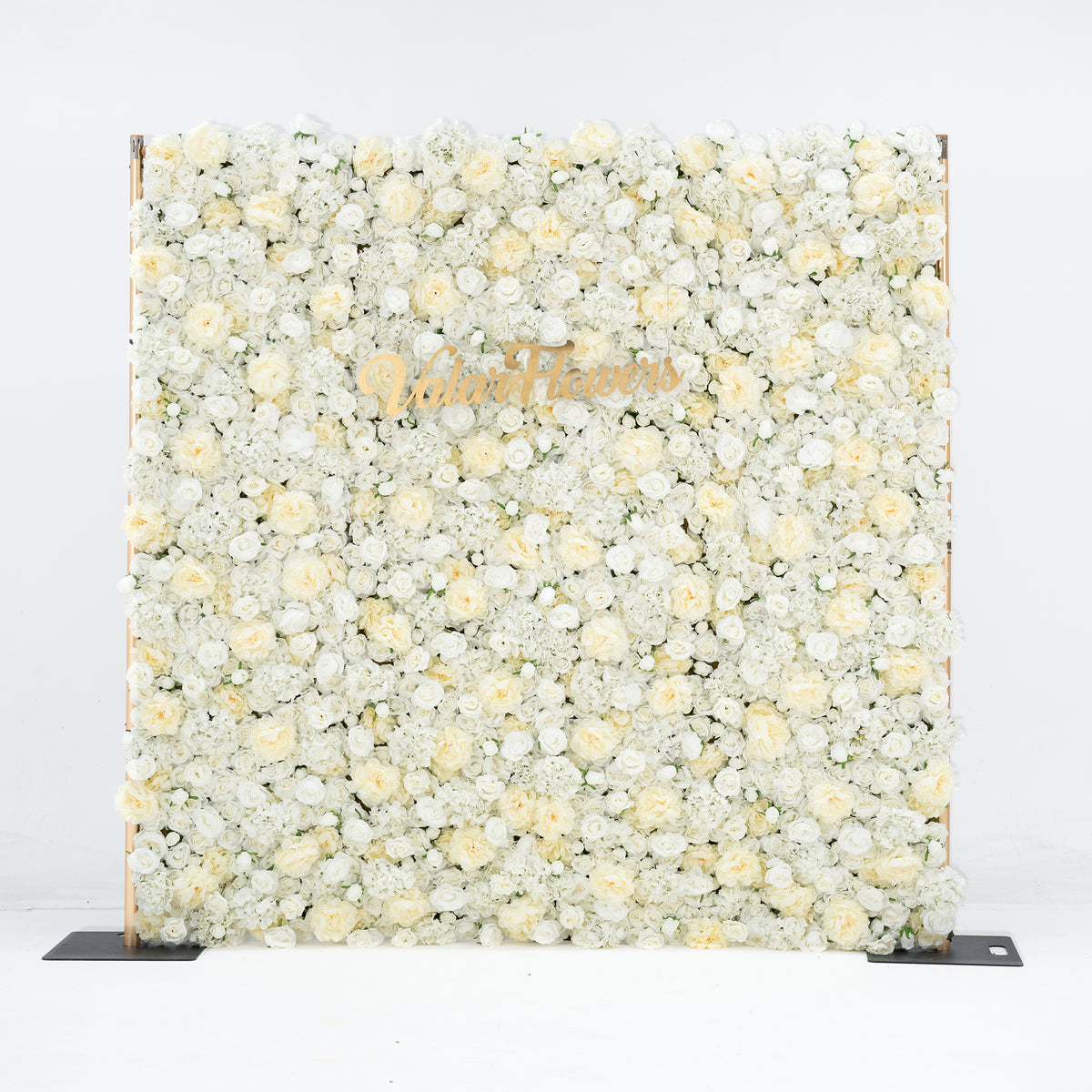 Valar Flower Roll Up Fabric Artificial White Flower Wall Wedding Backdrop, Decoración Floral para Fiesta, Fotografía de Eventos VF-052