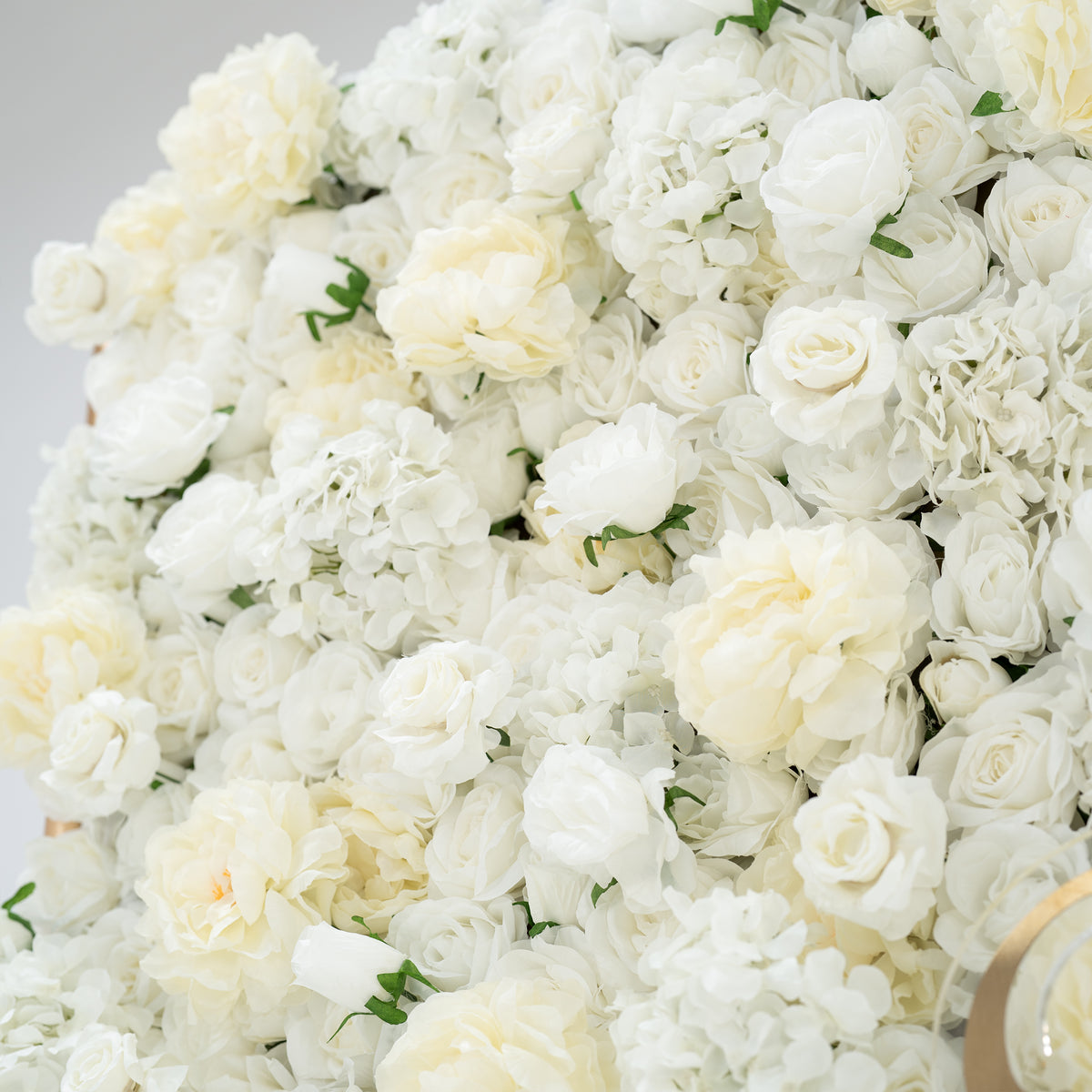 Valar Flower Roll Up Fabric Artificial White Flower Wall Wedding Backdrop, Decoración Floral para Fiesta, Fotografía de Eventos VF-052