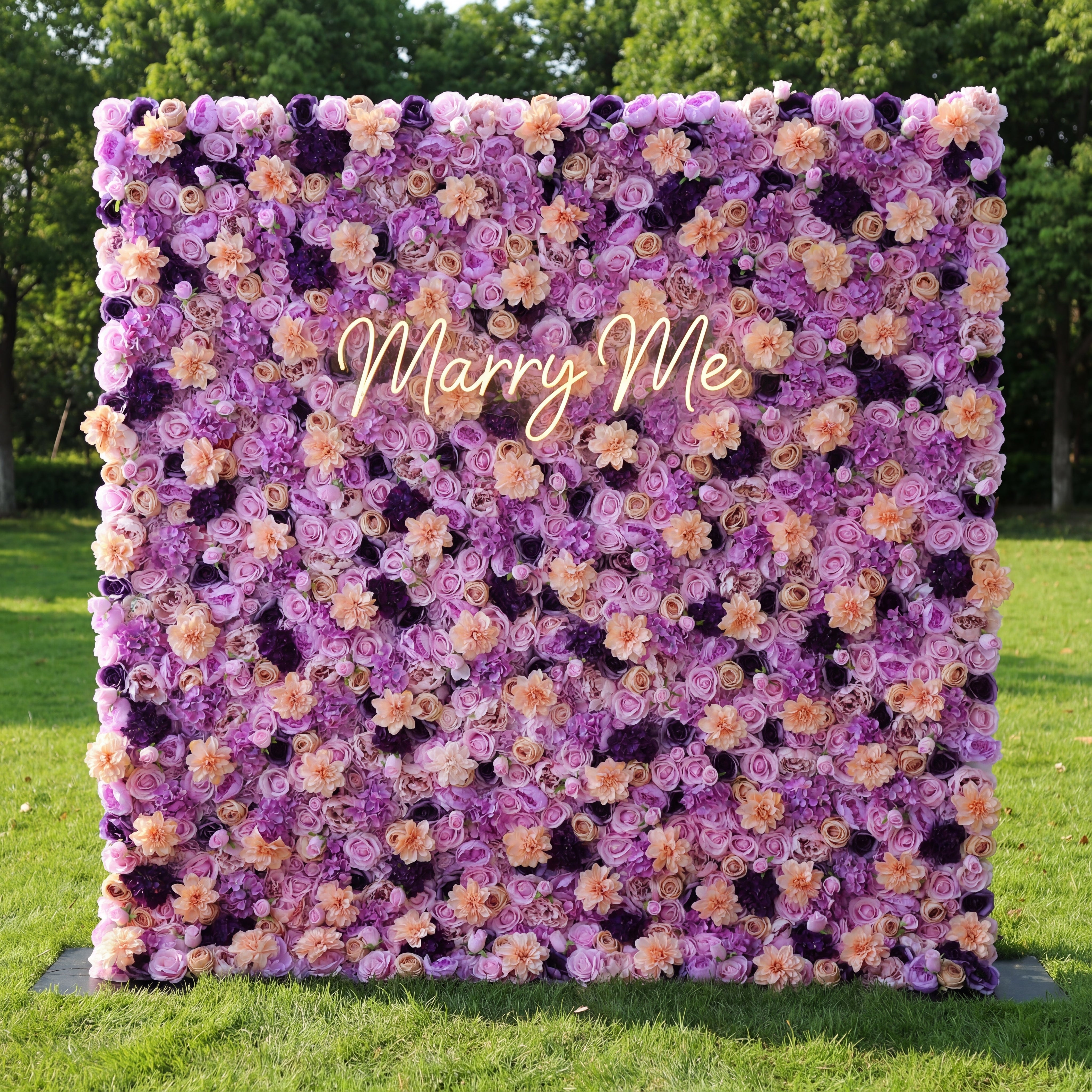 Valar Flowers Lavender Dreamscape: A Lush Symphony of Violet & Peach Blooms – Ultimate Elegance in Floral Artistry-VF-206