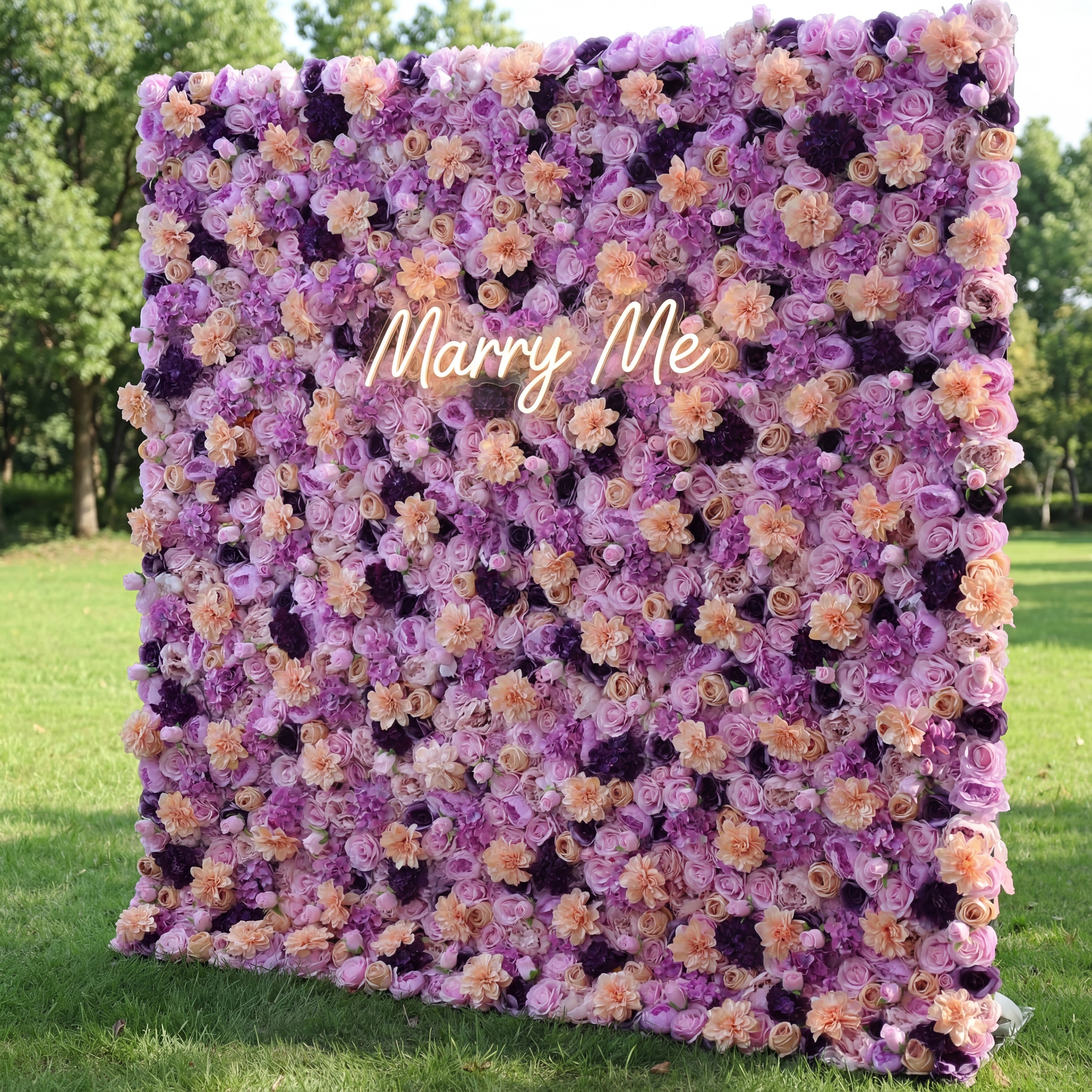 Valar Flowers Lavender Dreamscape: A Lush Symphony of Violet & Peach Blooms – Ultimate Elegance in Floral Artistry-VF-206