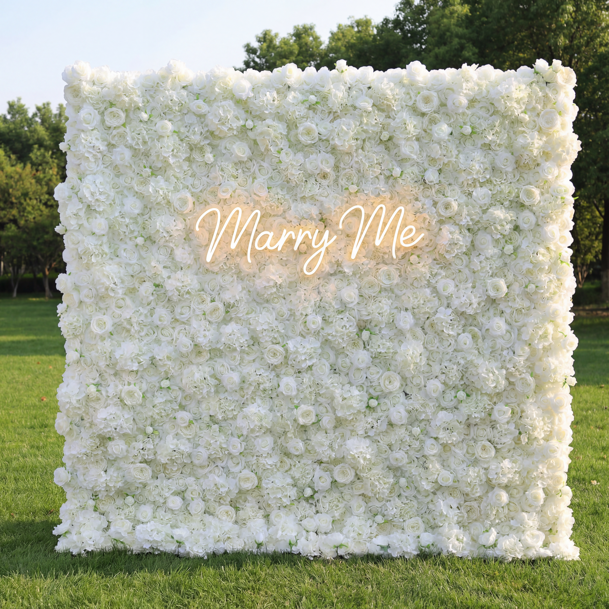 Valar Flower dévoile : une élégance blanche éthérée – un majestueux mur de fleurs en tissu artificiel dégoulinant de fleurs blanches pures-VF-210 