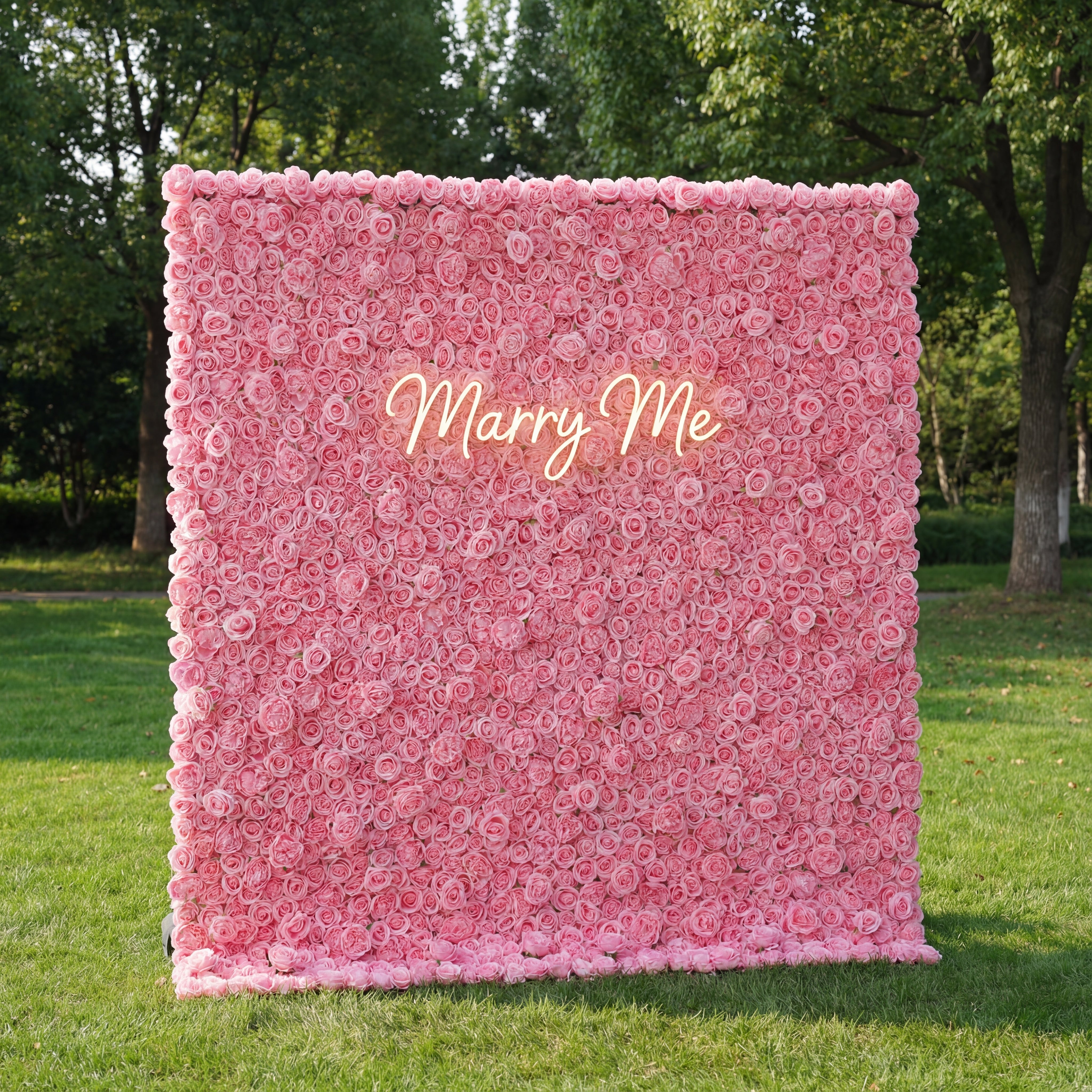 Valar Flowers Roll Up Fabric Artificial Elegant Pink Floral Wall: The Quintessential Spa Decor for Tranquil Ambience-VF-217