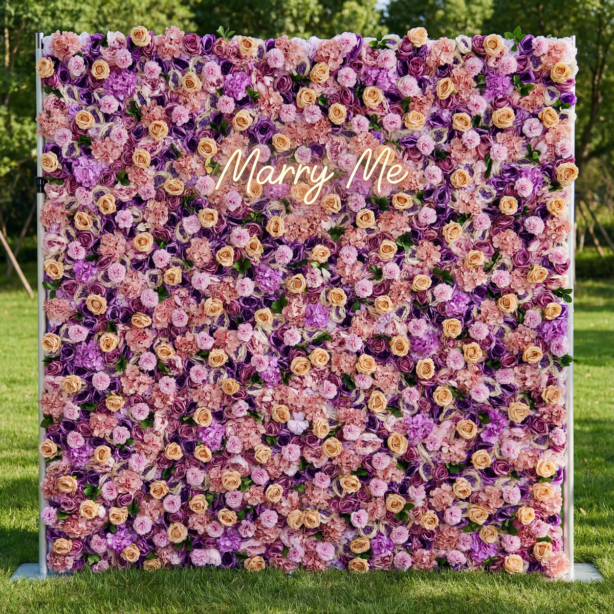 Trending 5D Roll up Flower Wall Backdrop for Wedding & Party